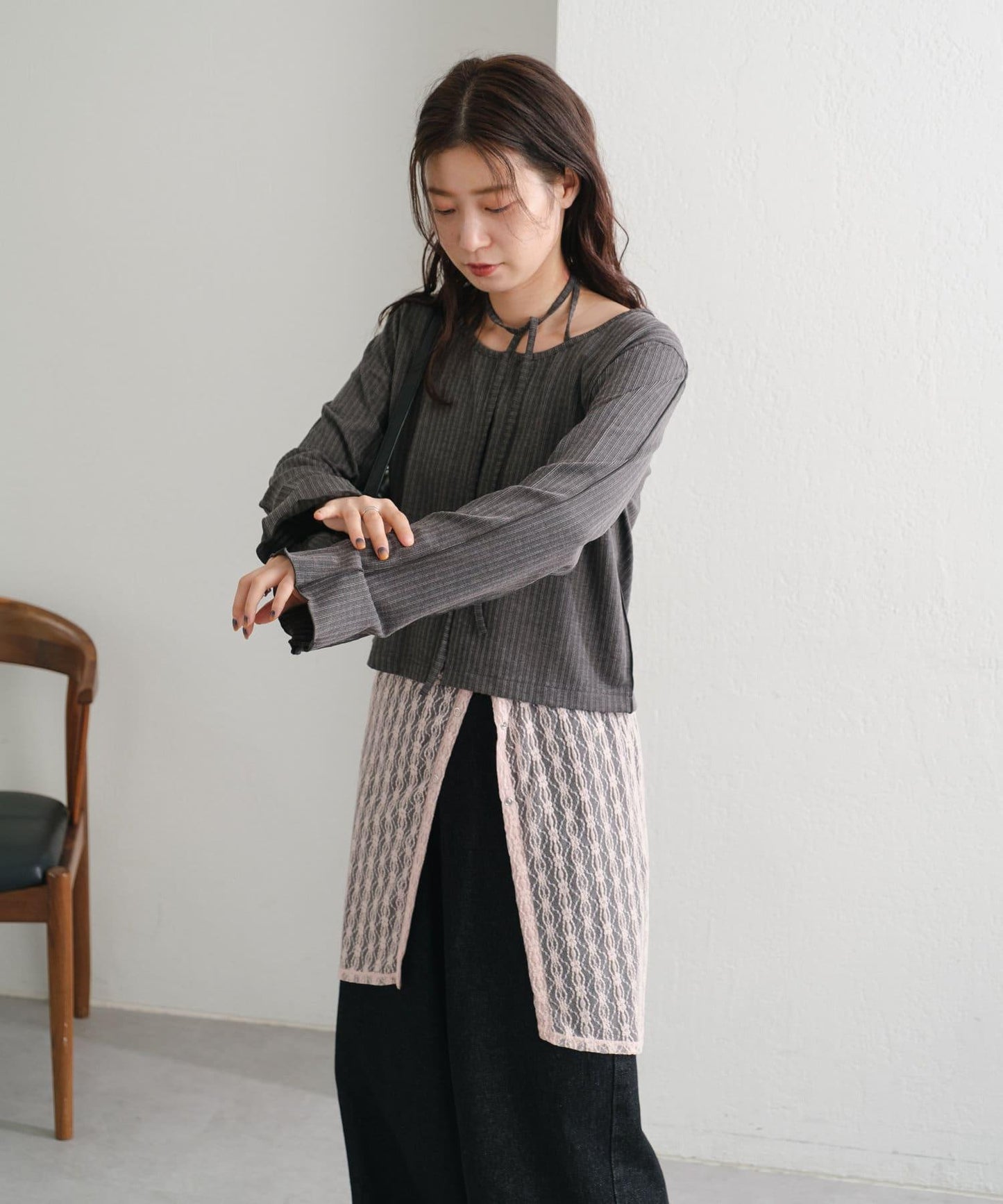 【4色展開】蕾絲裙裹裙