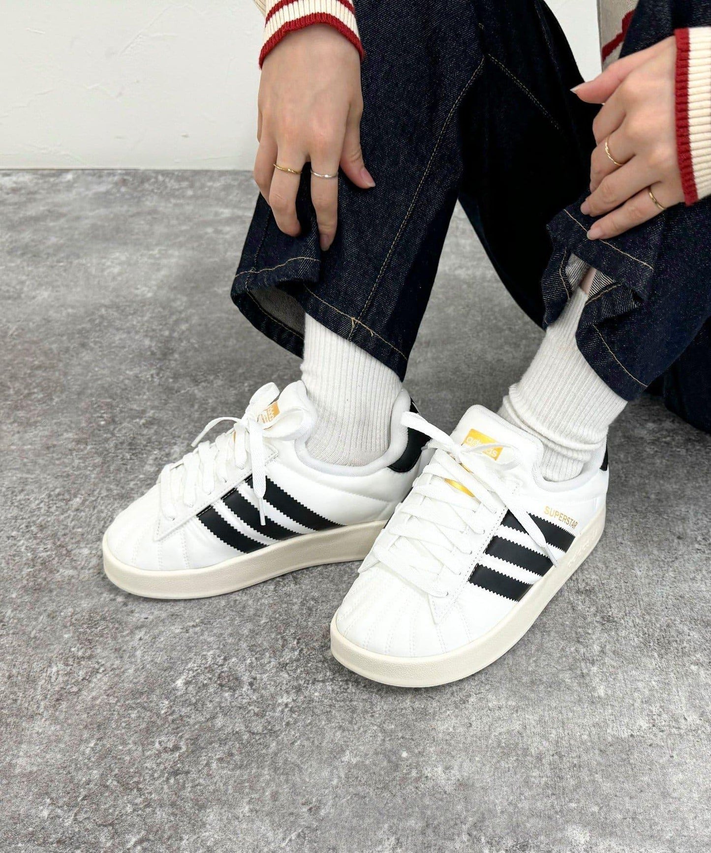 【adidas/阿迪達斯】超級巨星家居拖鞋