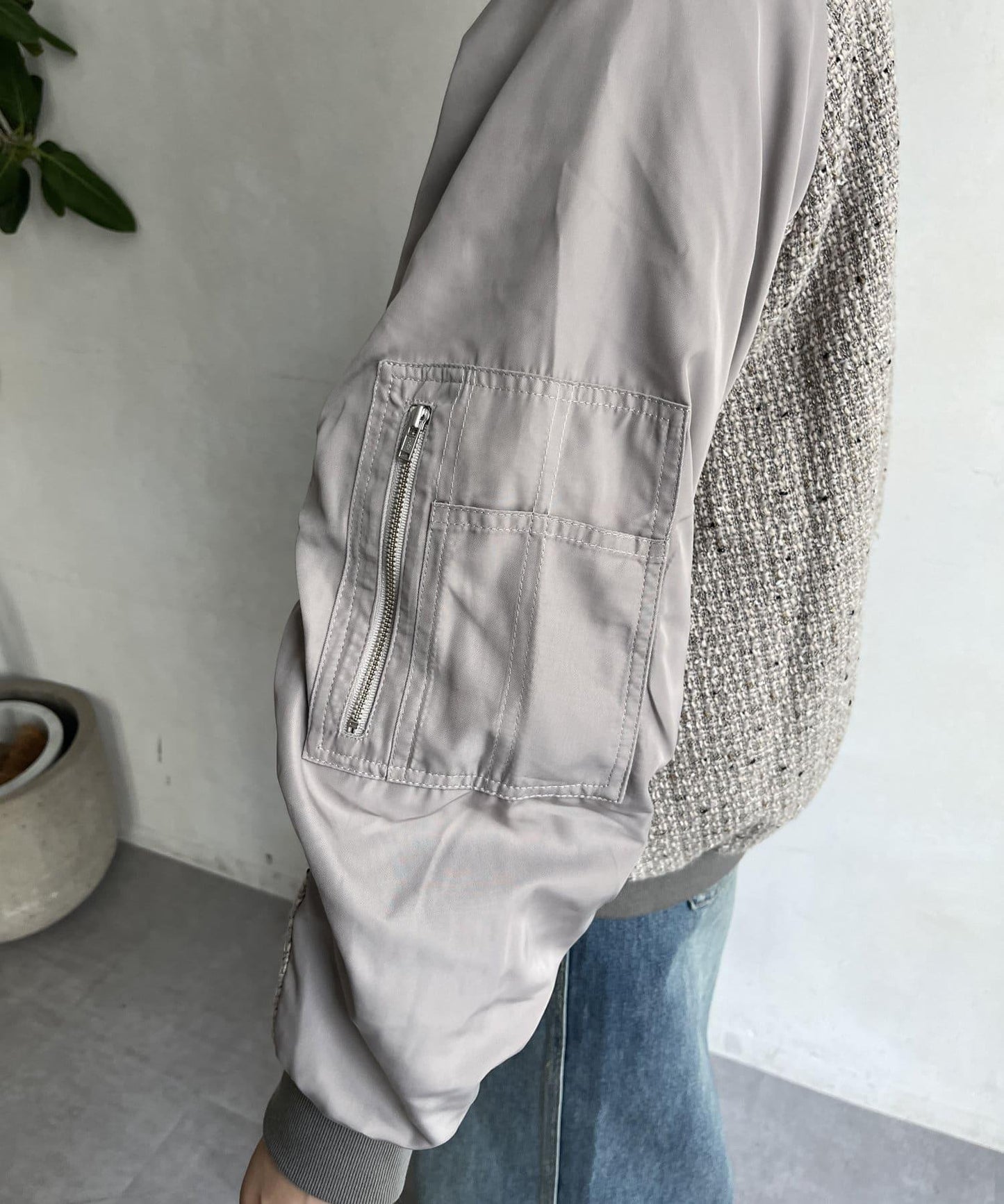 【限定】MA-1袖羊毛呢夾克
