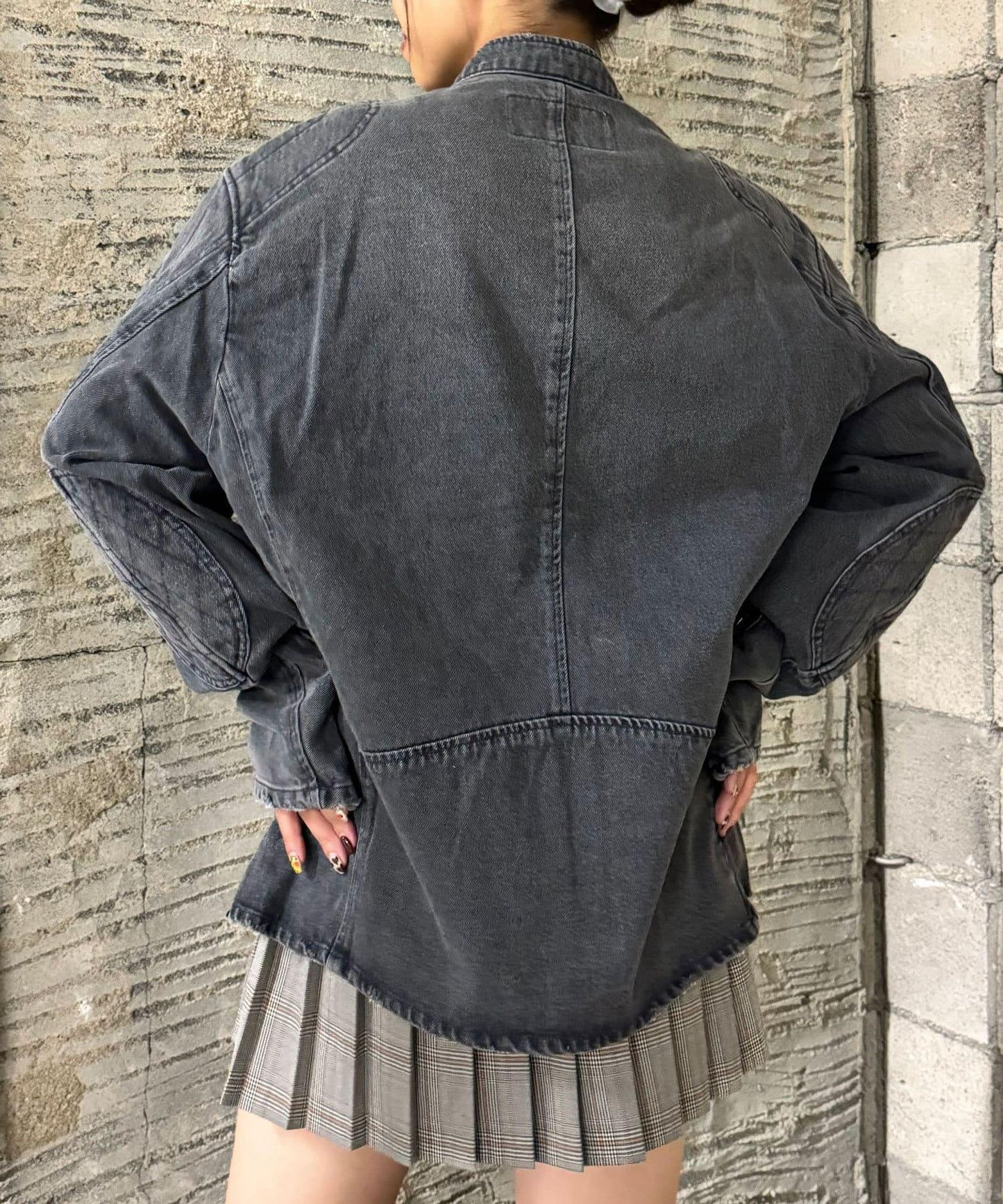 【SHIDEN/紫電】摩托車夾克 -13.5盎司牛仔布/復古