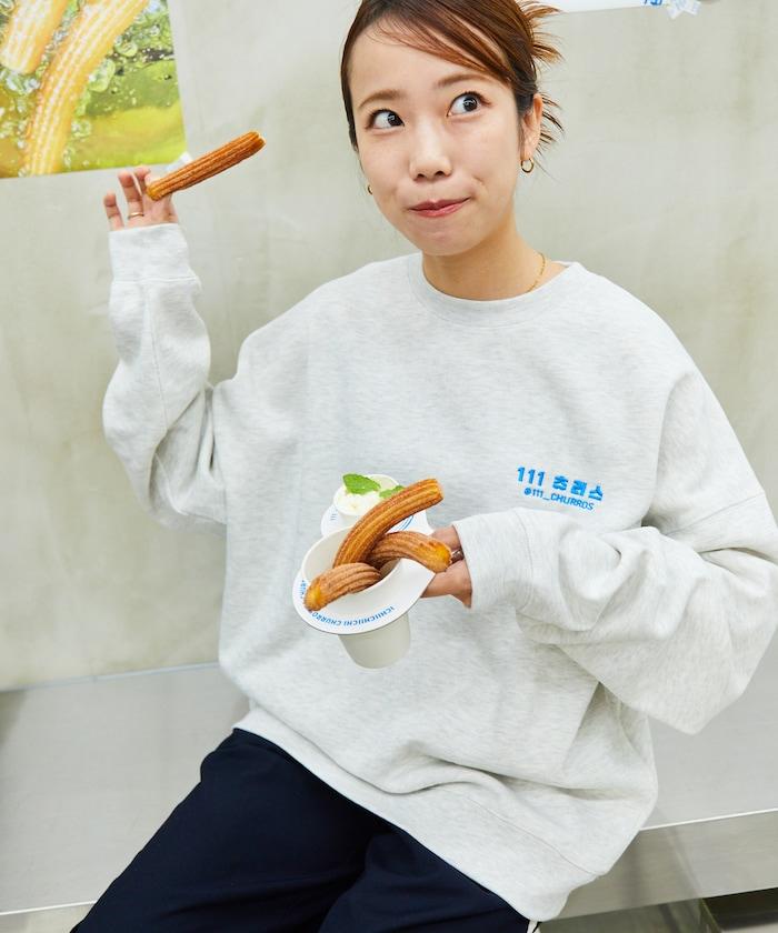 111根麵包條×FREAK'S STORE 大尺寸 後背印花 圓領衛衣