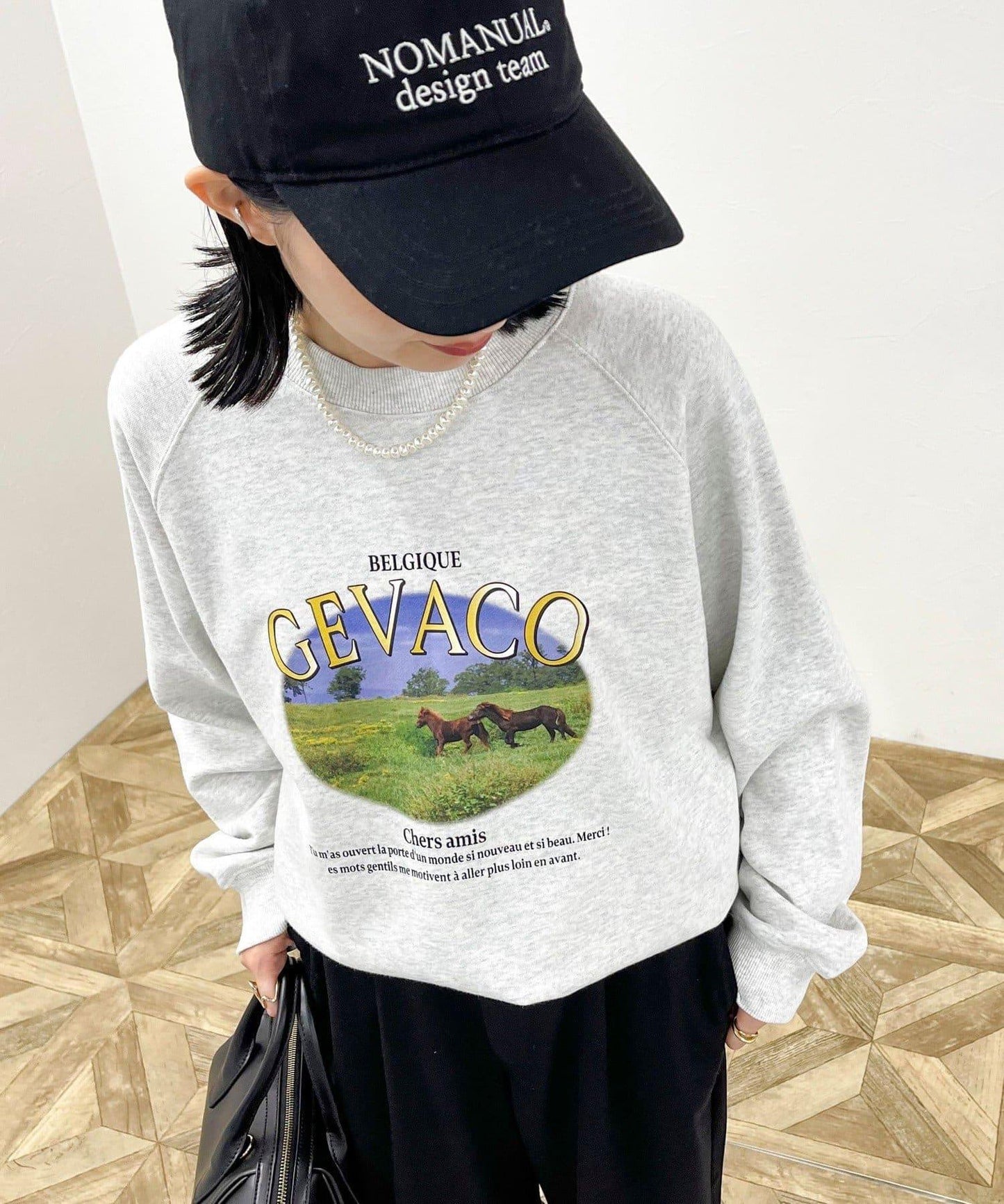 【GEVACO/ゲバコ】內毛印花衛衣套頭衫