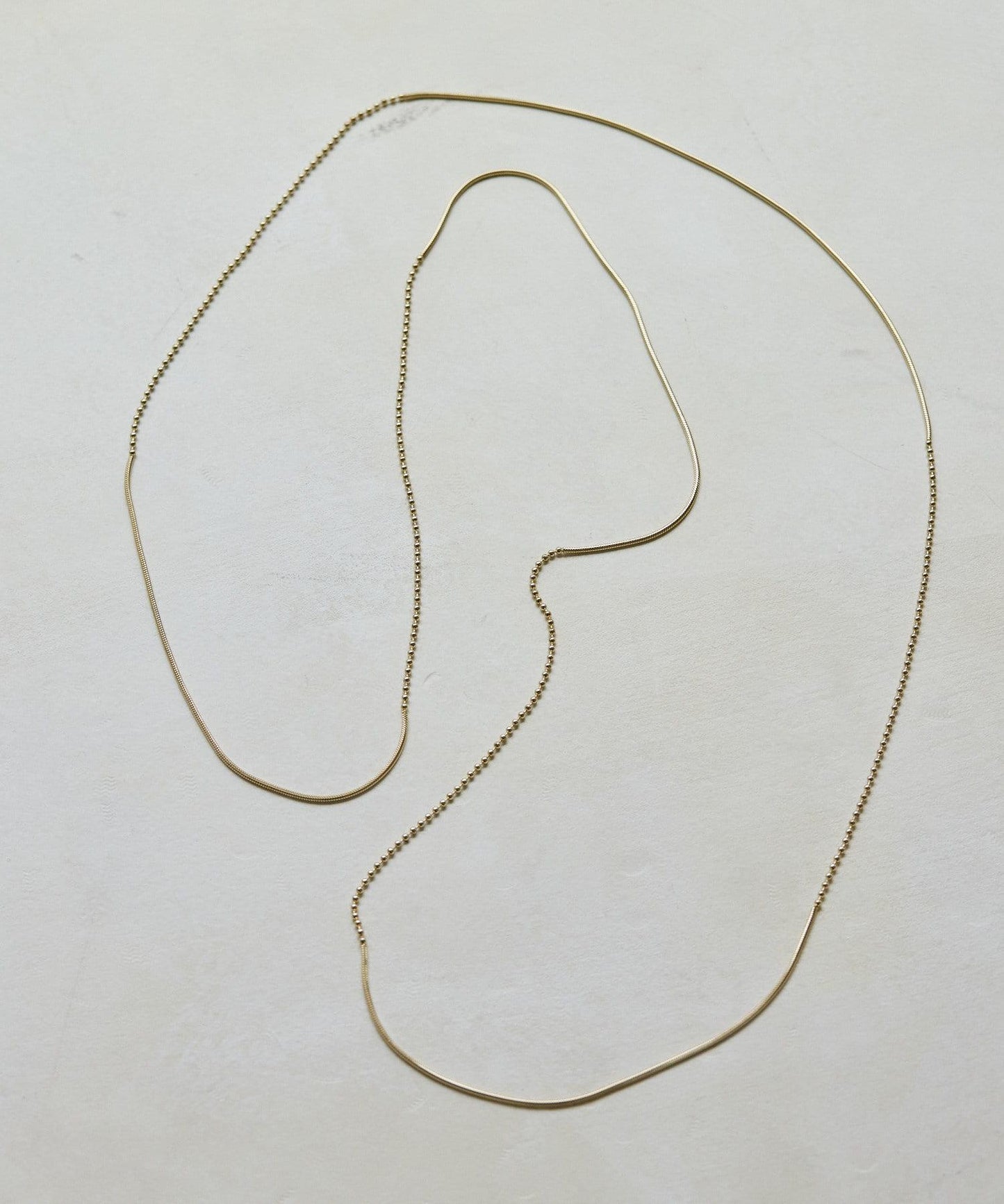 《金屬過敏適用/不鏽鋼》混合鏈長款項鍊