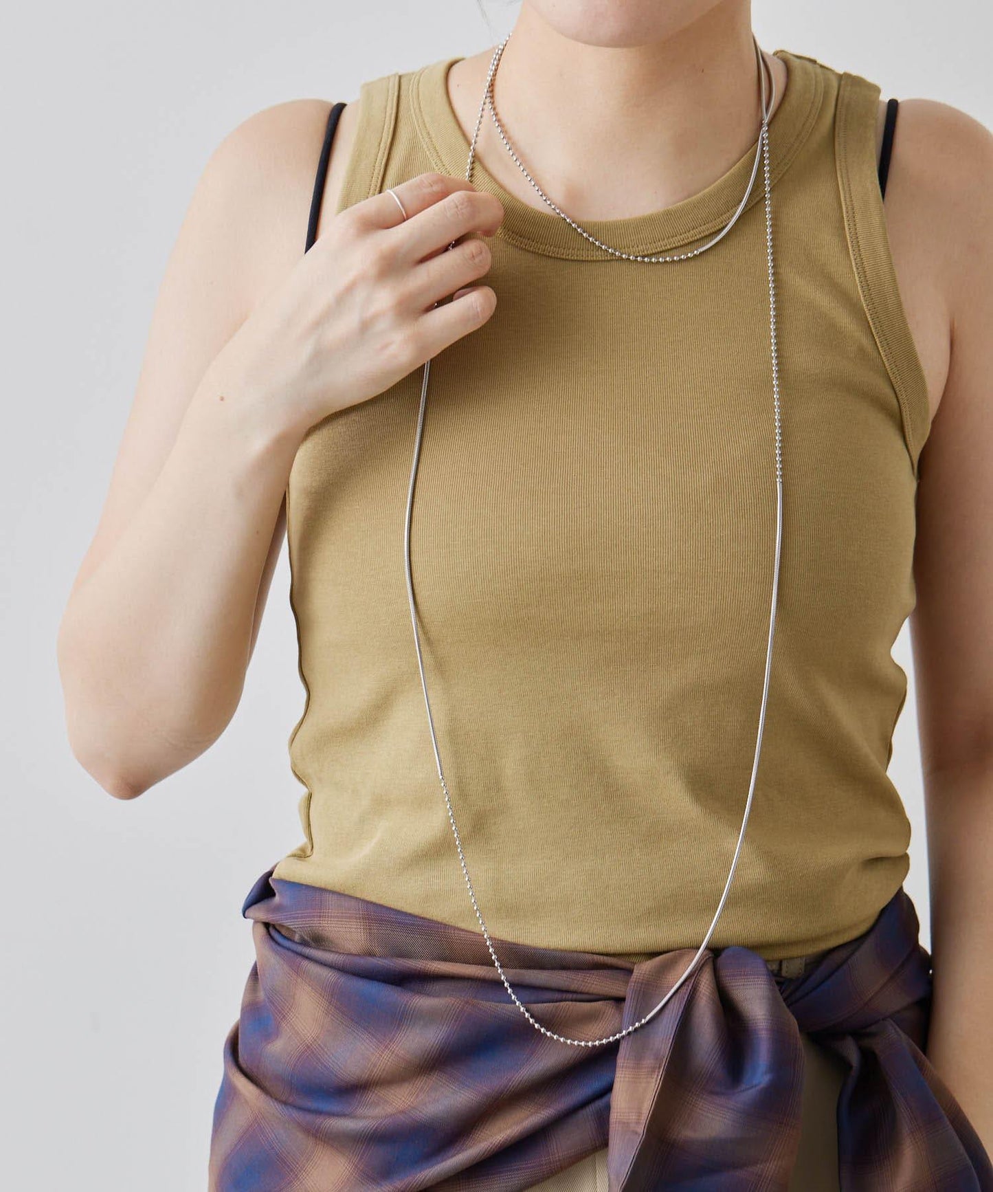 《金屬過敏適用/不鏽鋼》混合鏈長款項鍊