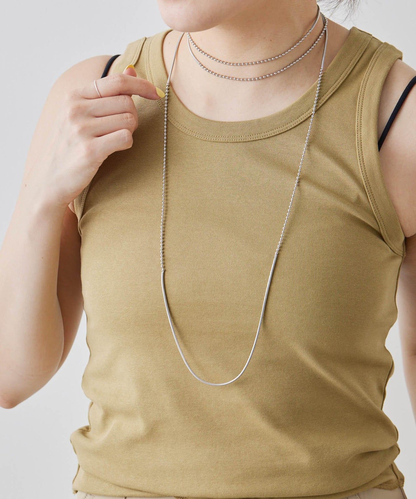 《金屬過敏適用/不鏽鋼》混合鏈長款項鍊