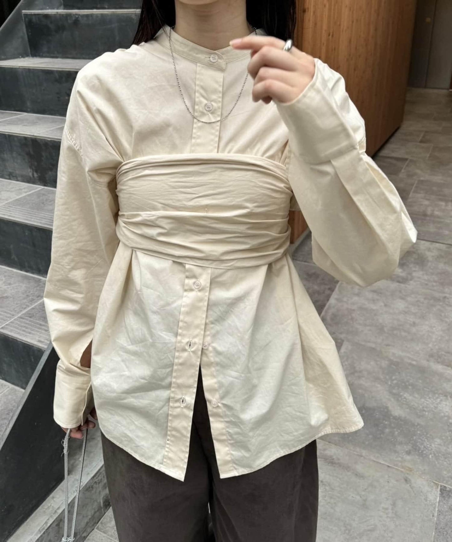 蝴蝶結襯衫