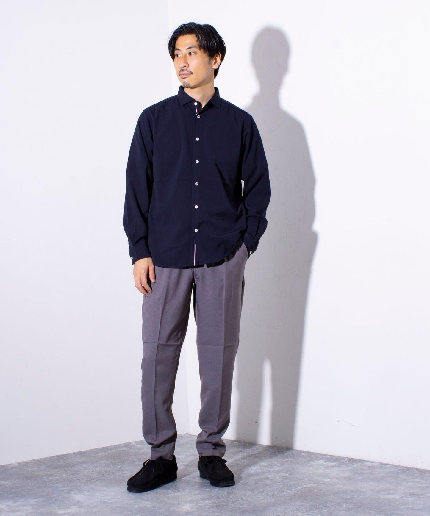 【商務休閒款式】【GLOSTER】羊毛仿 帆布襯衫