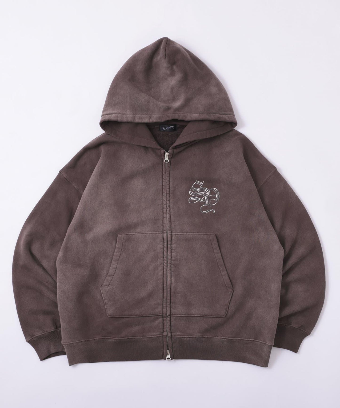 【SLOPPY/斜挎】水鑽拉鍊衛衣