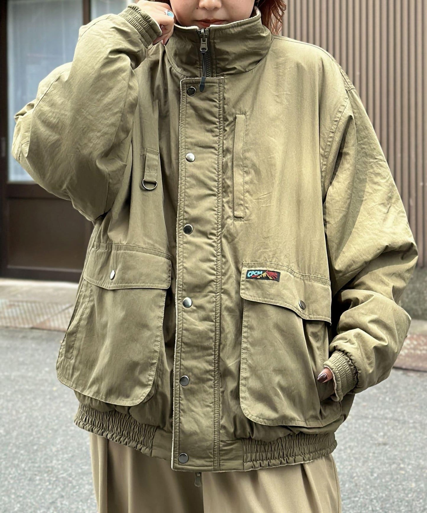 可逆立領夾克
