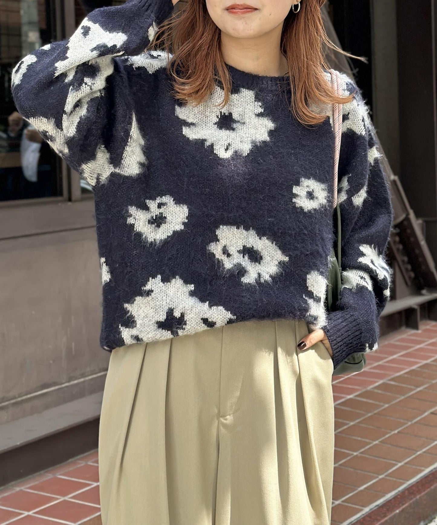 絨面印花提花針織衫