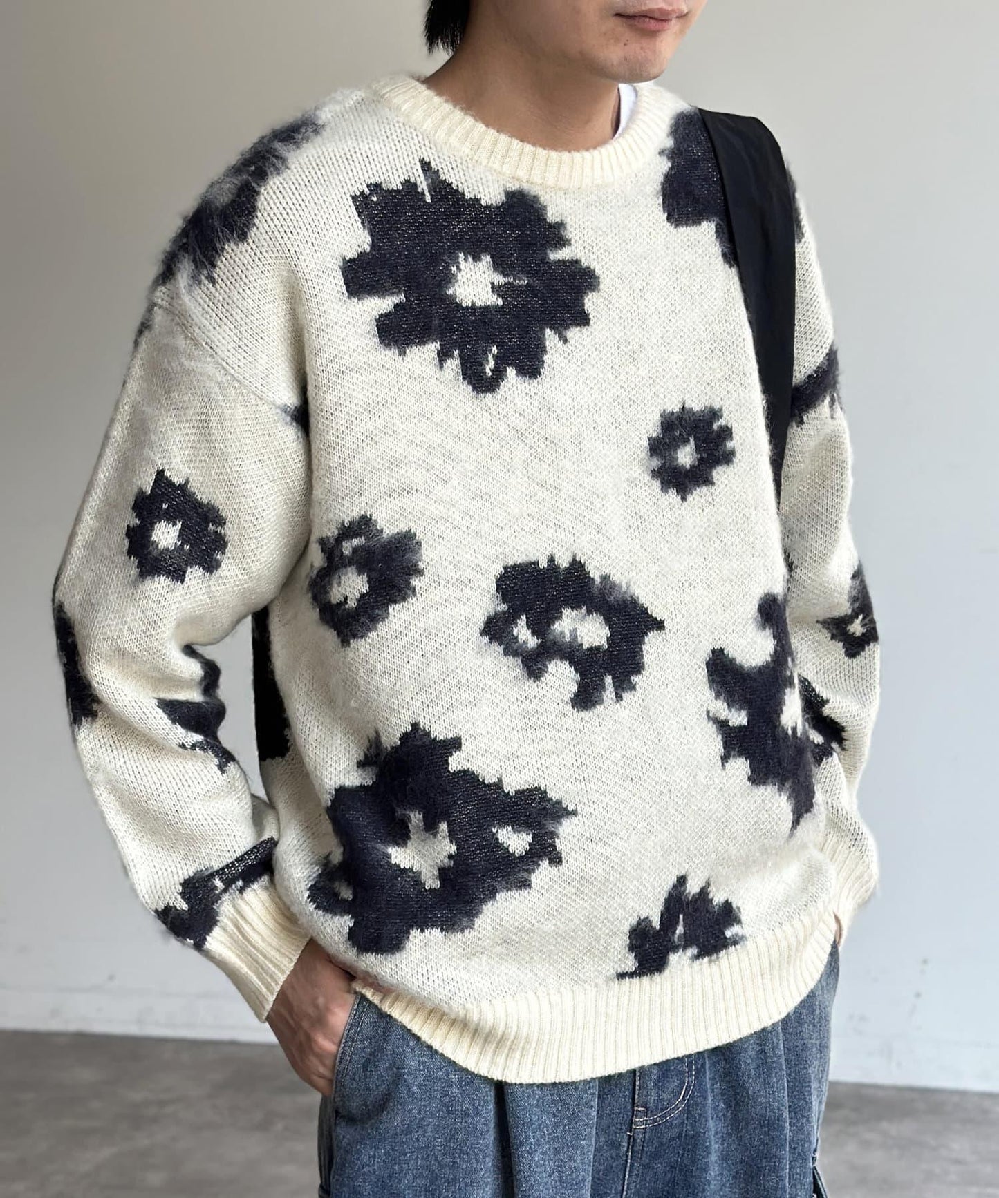 絨面印花提花針織衫