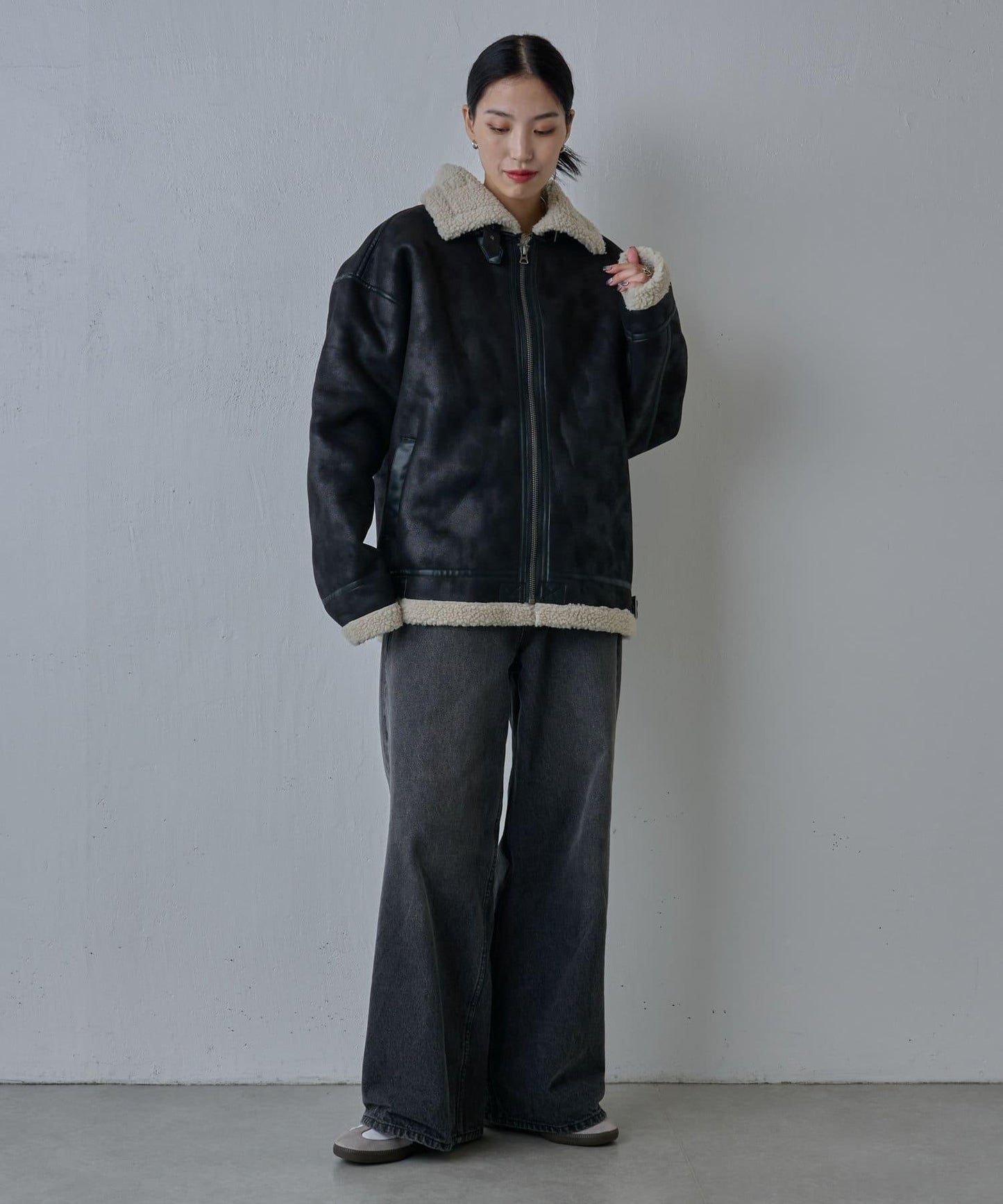 【男女通用】羊羔毛飛行員夾克B-3