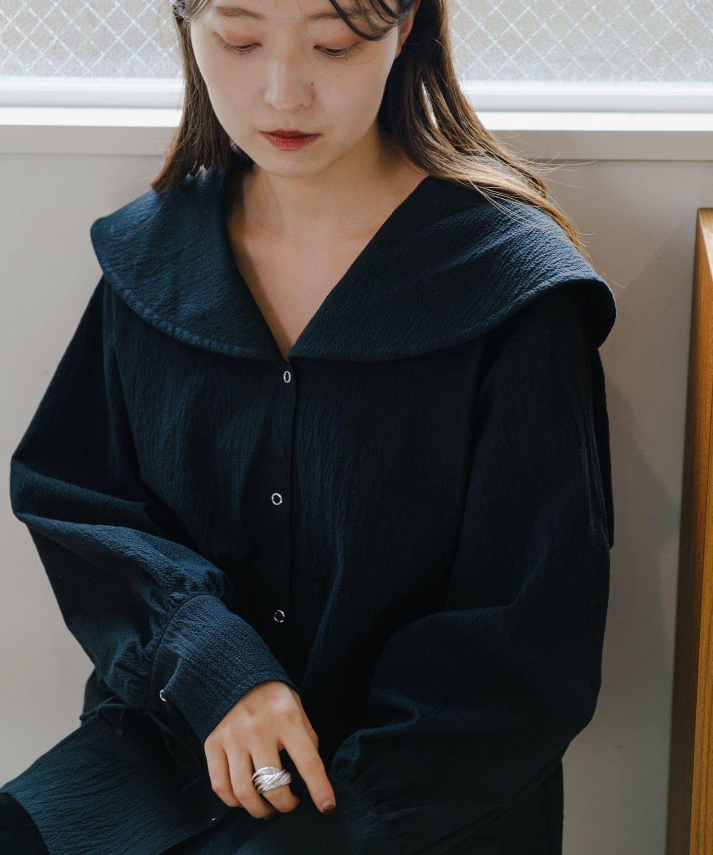 大號彩色長款襯衫