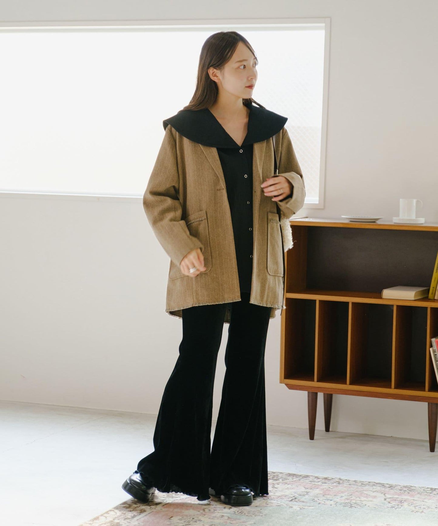 大號彩色長款襯衫
