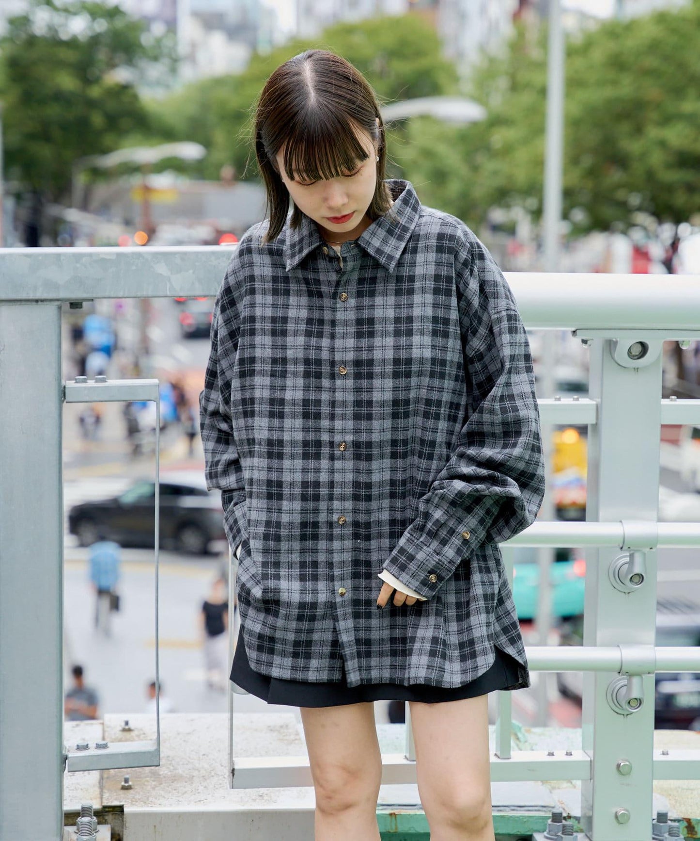 【WHIMSIC】法蘭絨格紋常規領襯衫