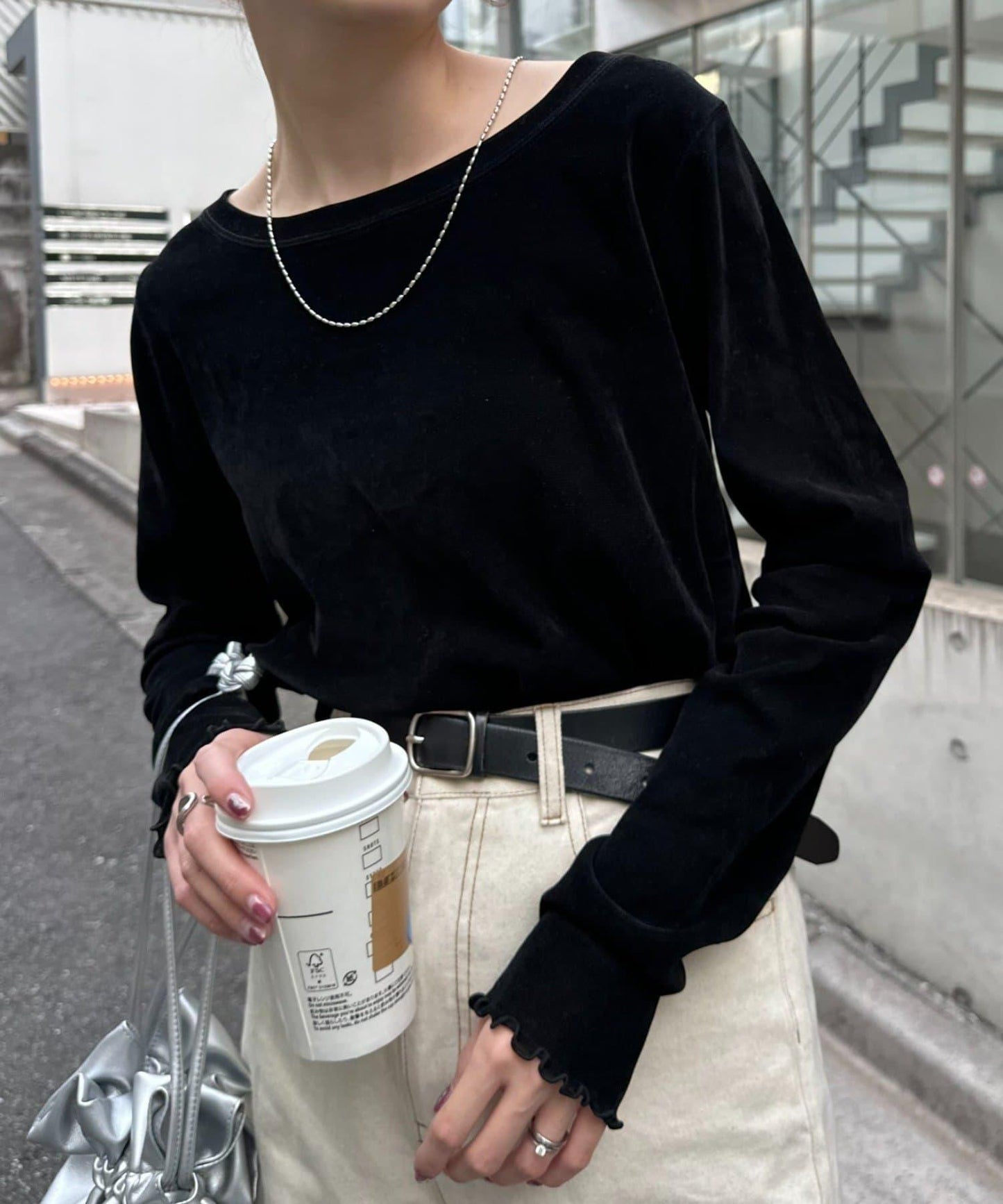 【人氣單品再次加販決定!!】透明絨面細肩露臍上衣