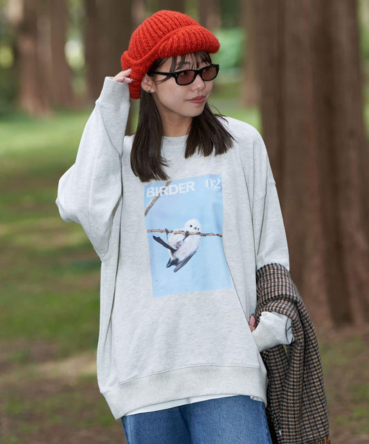【鳥類×鳥狂熱者】雜誌印花衛衣