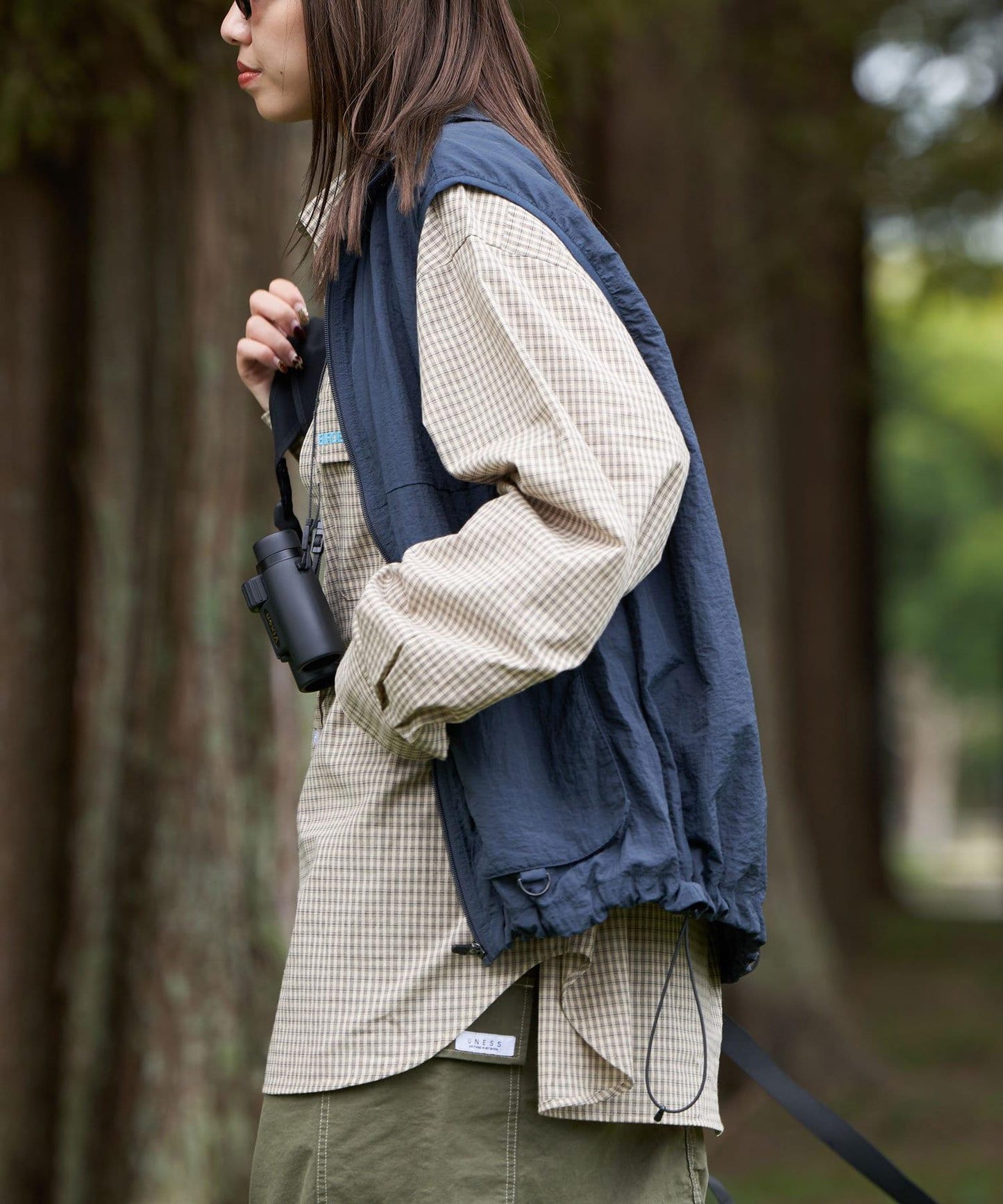 【限定】【鳥類×鳥狂】格子刺繡襯衫