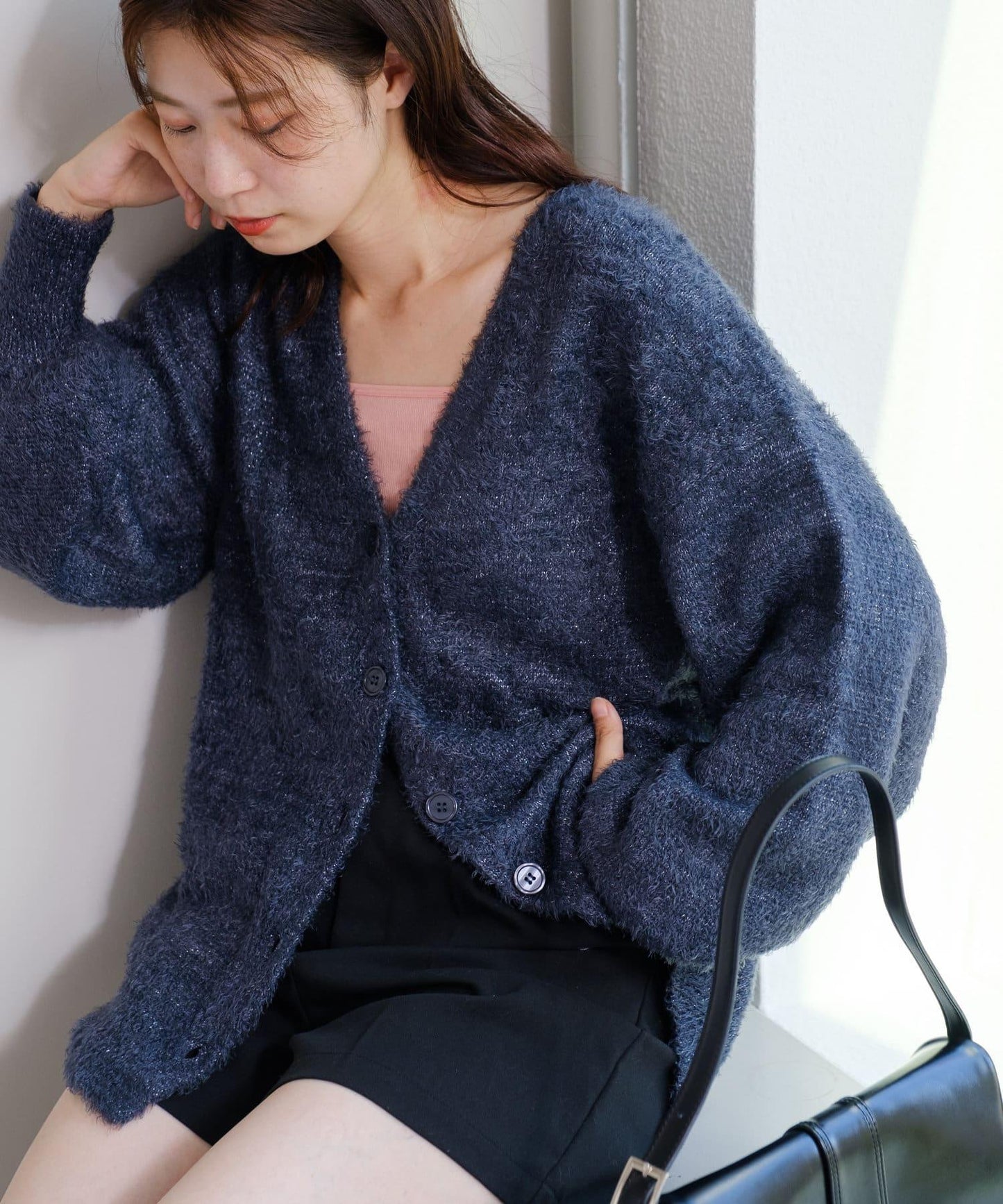【S.L尺碼展開/4色展開/】閃光絨開衫