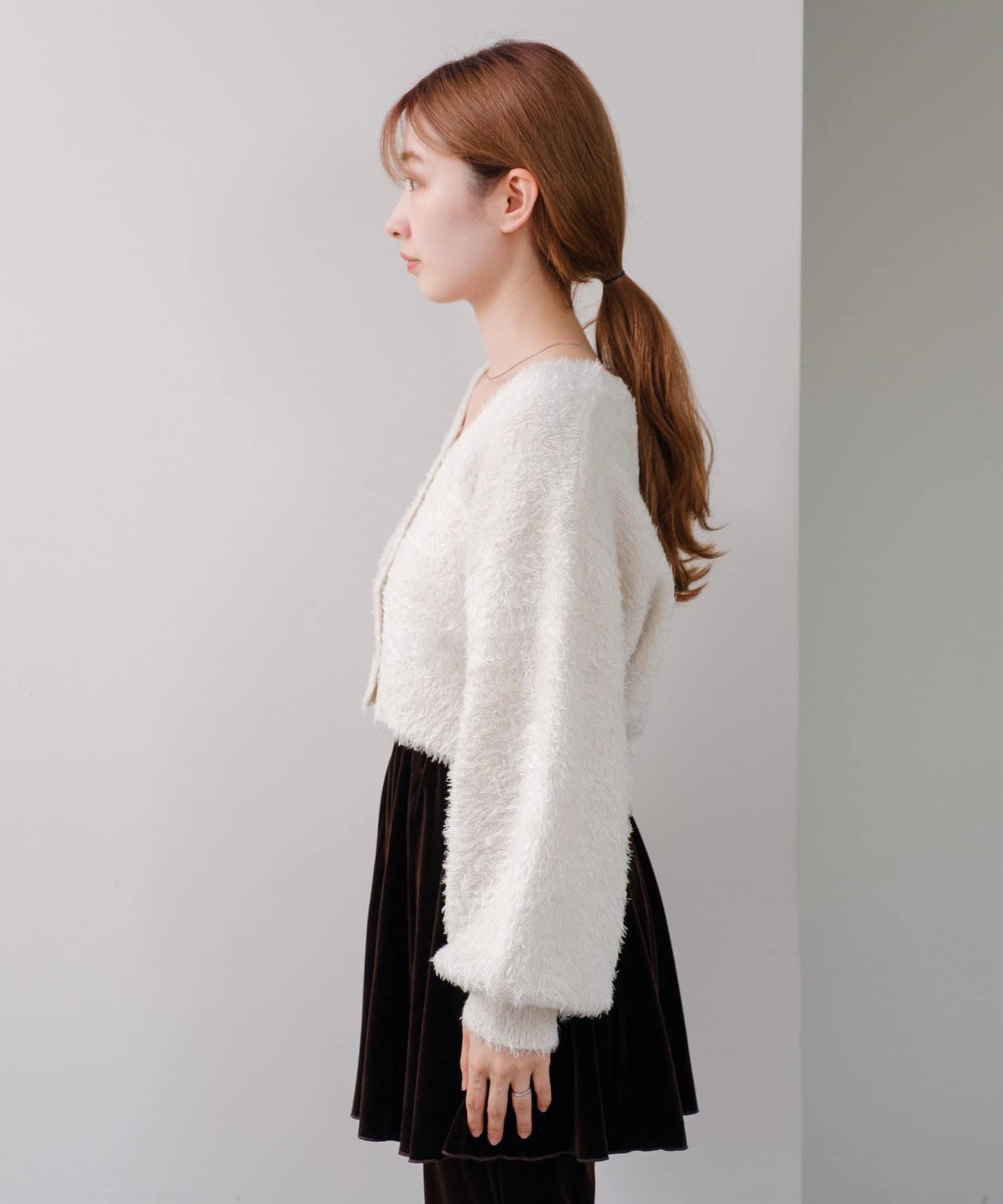 【S.L尺碼展開/4色展開/】閃光絨開衫