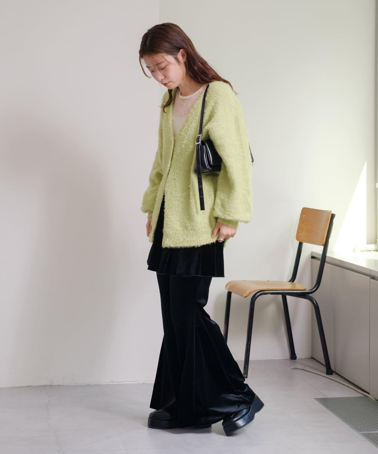 【S.L尺碼展開/4色展開/】閃光絨開衫
