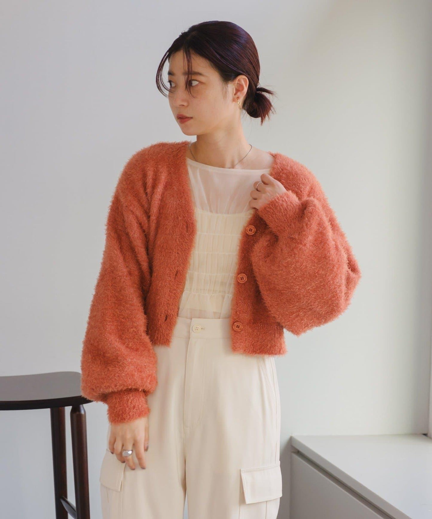 【S.L尺碼展開/4色展開/】閃光絨開衫
