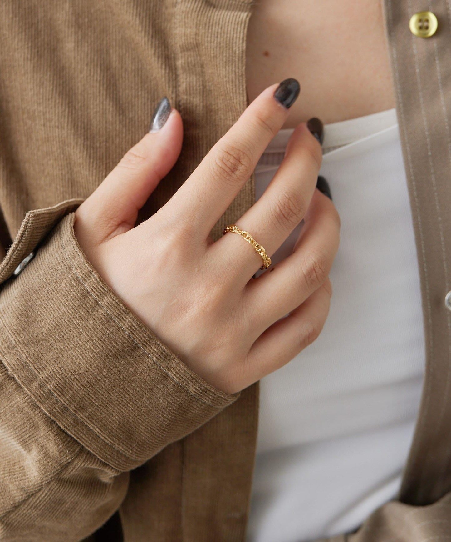 《925銀材質》錨鏈戒指