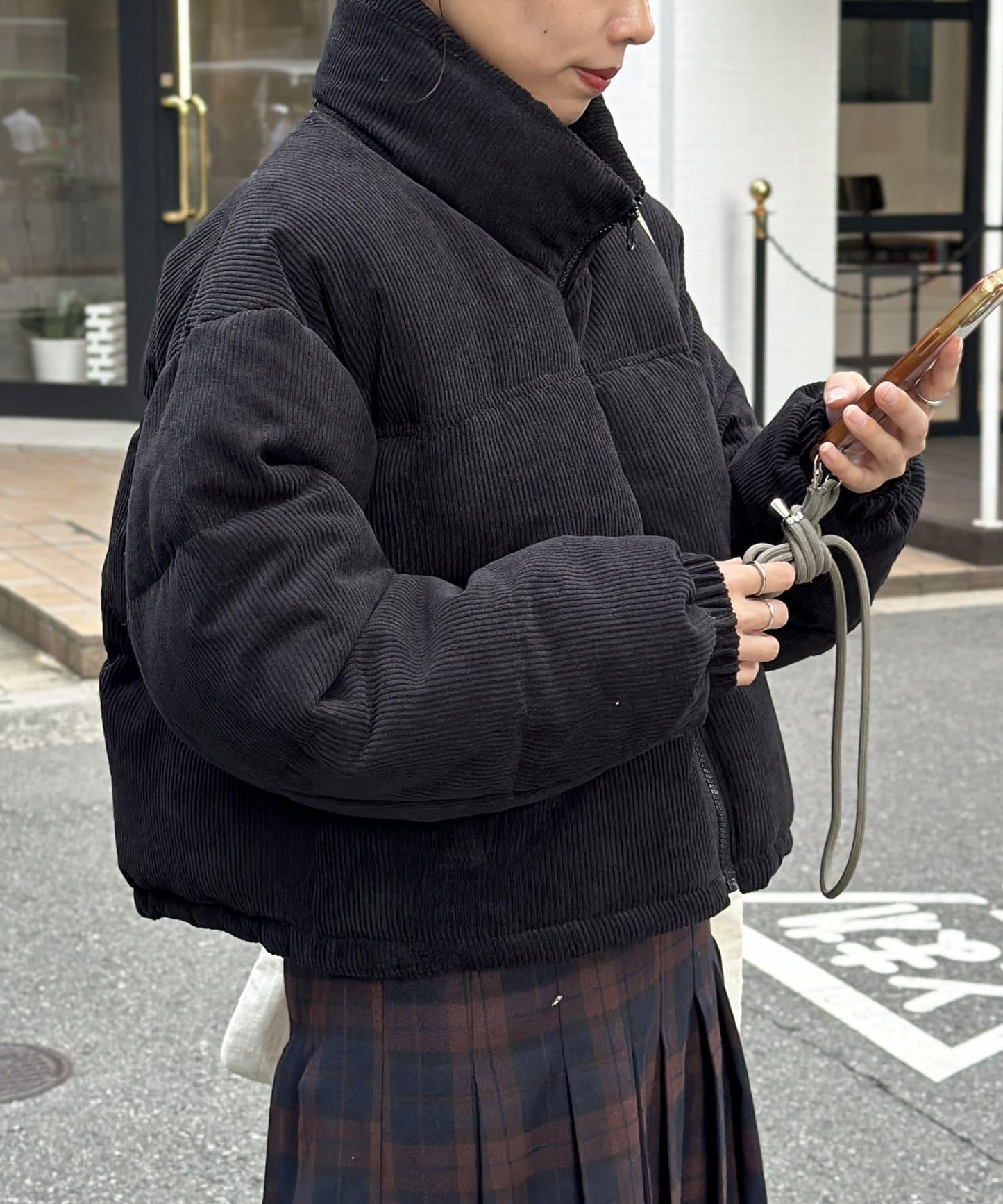 燈芯絨中絨短款夾克