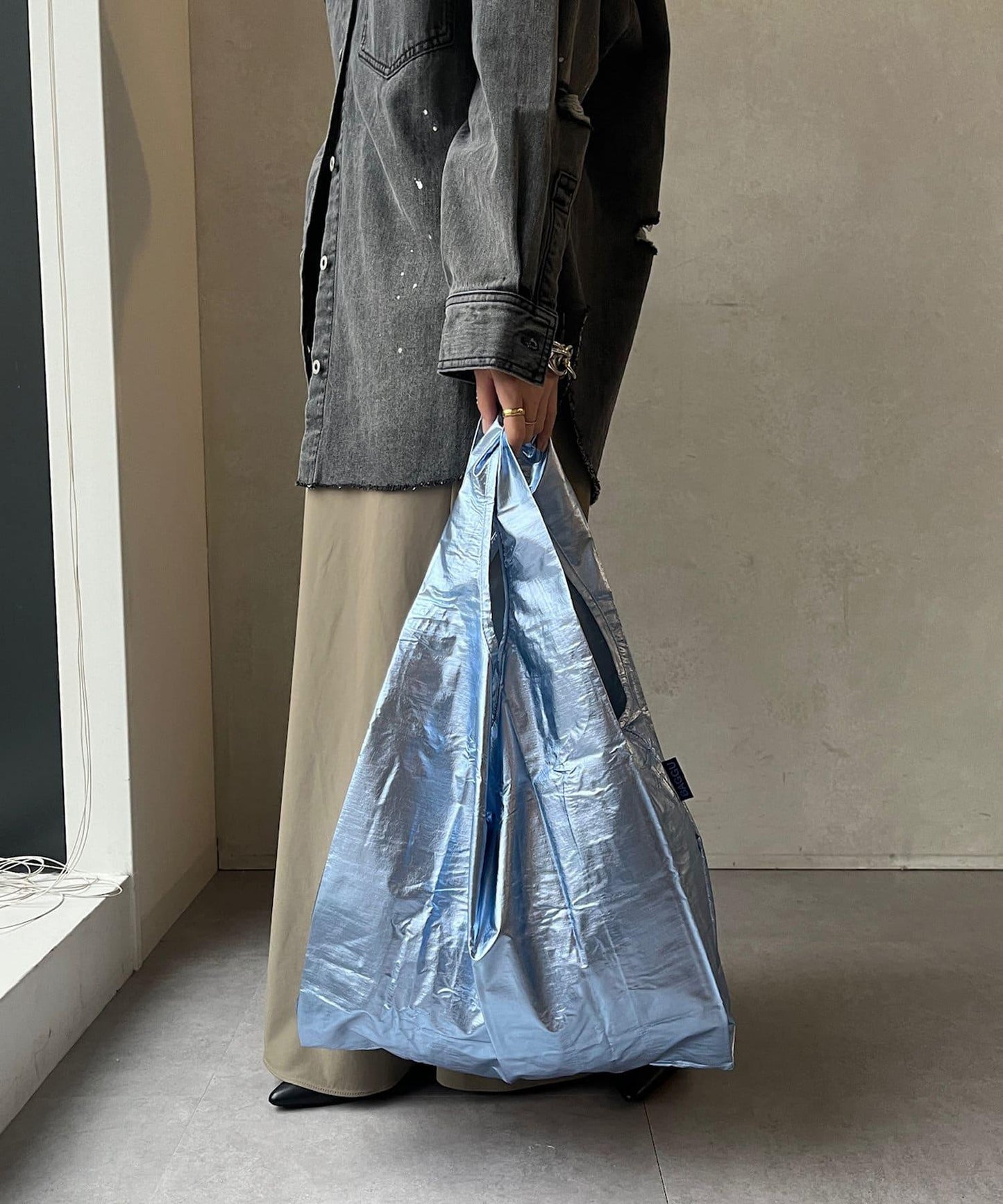 【BAGGU/巴谷】24小時標準購物袋 金屬款