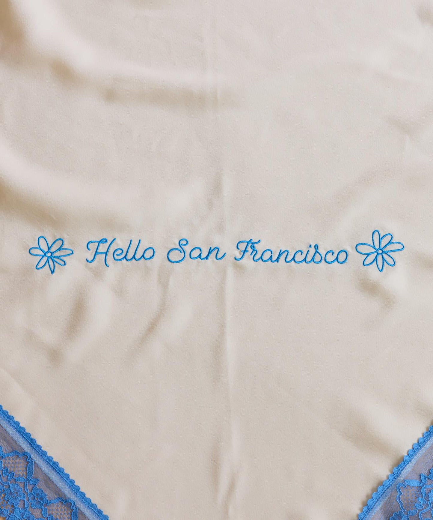 【HELLO.SANFRANCISCO】刺繡蕾絲圍巾