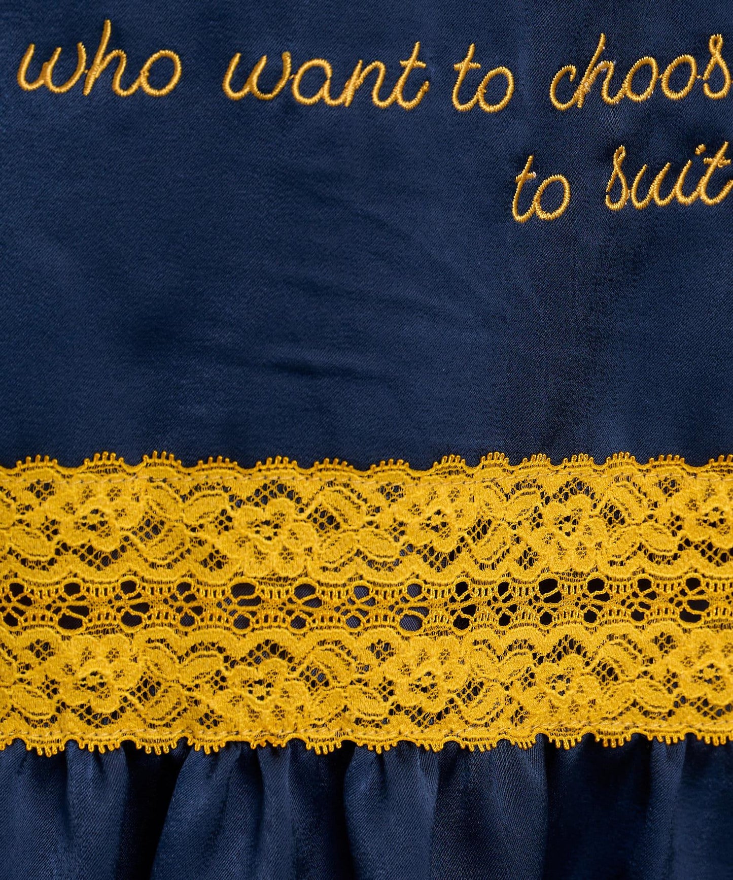 【HELLO.SANFRANCISCO】2WAY緞面刺繡蕾絲裙