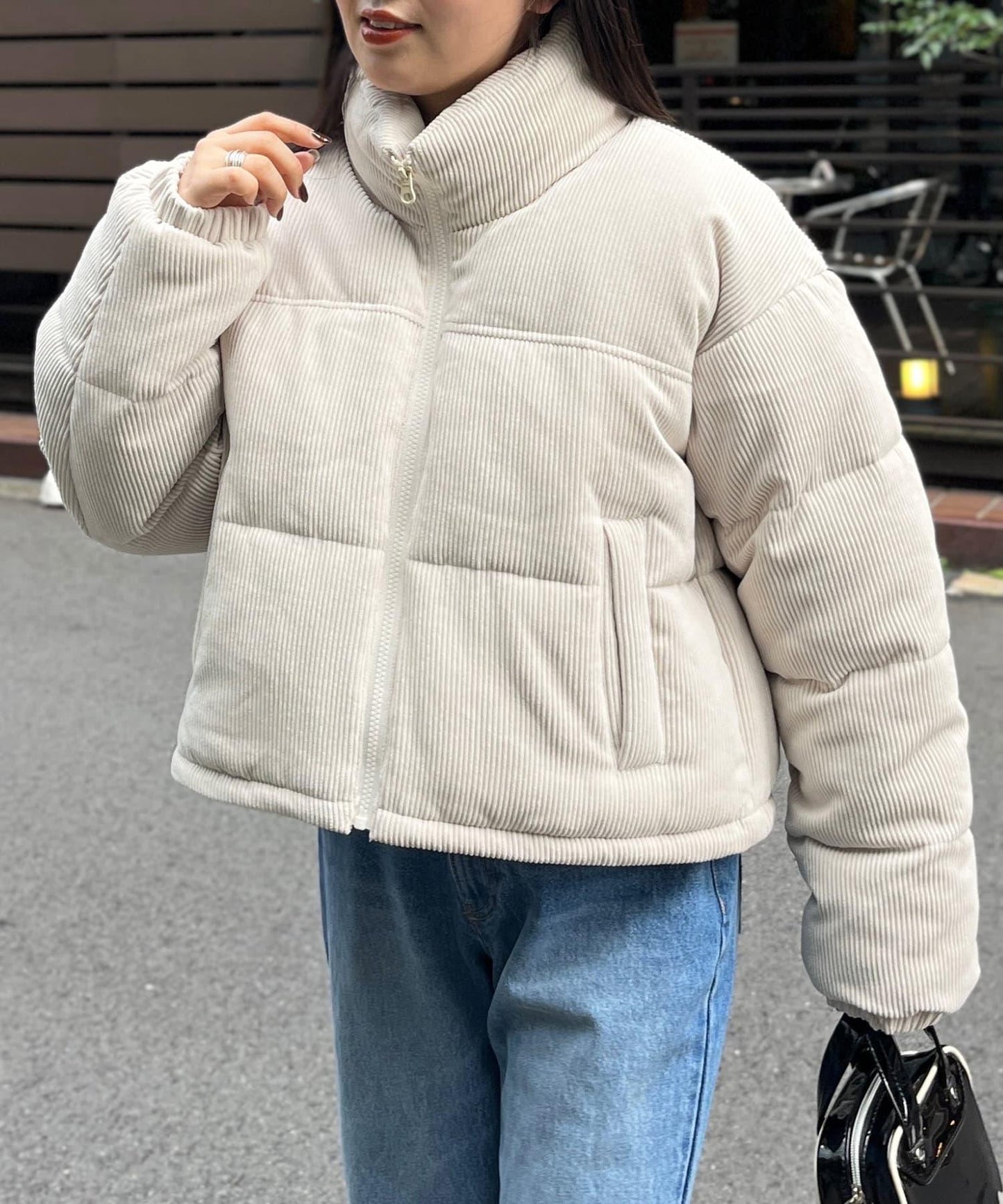 燈芯絨中絨短款夾克