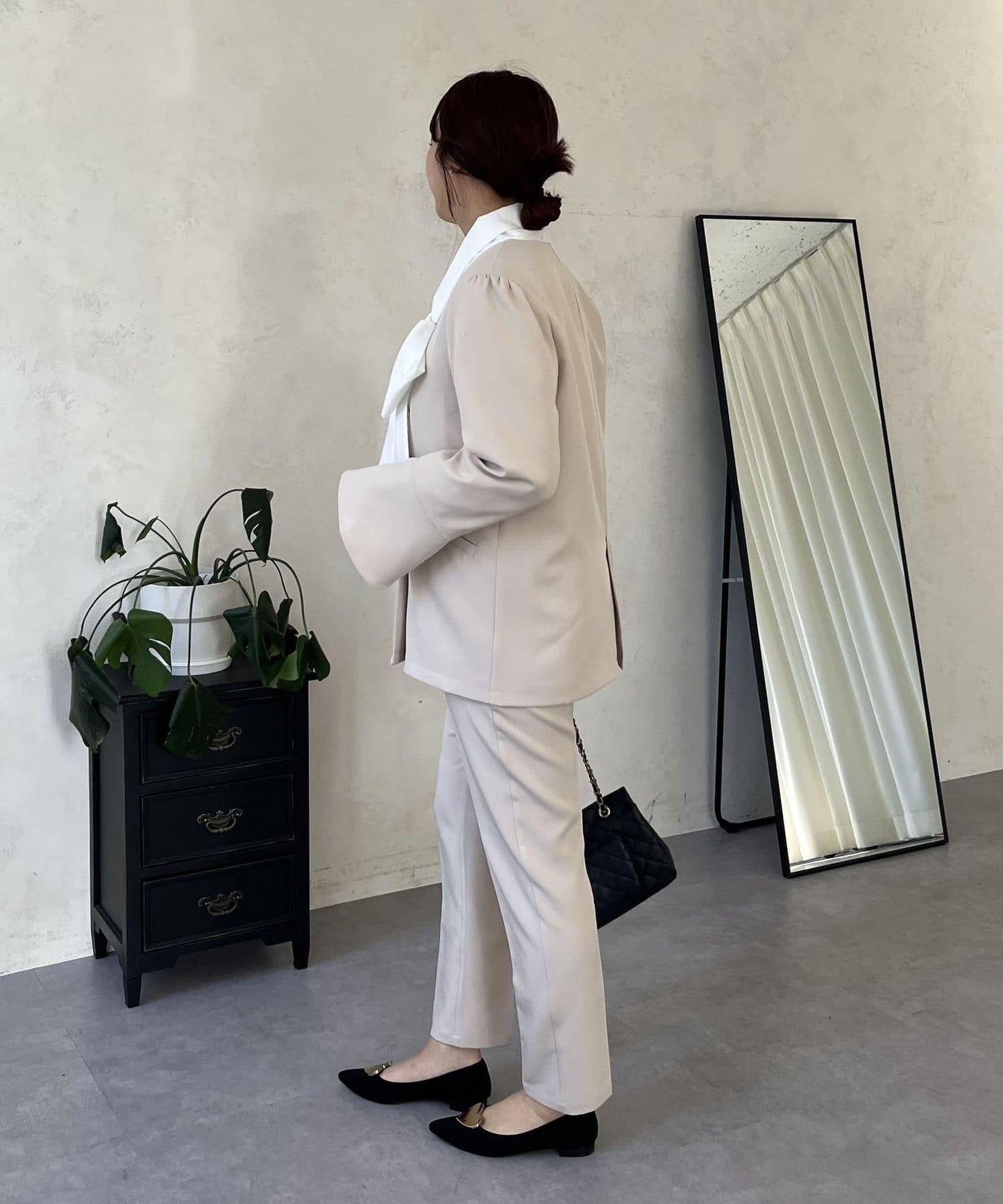 【媽媽監修!禮服系列】修身錐形褲