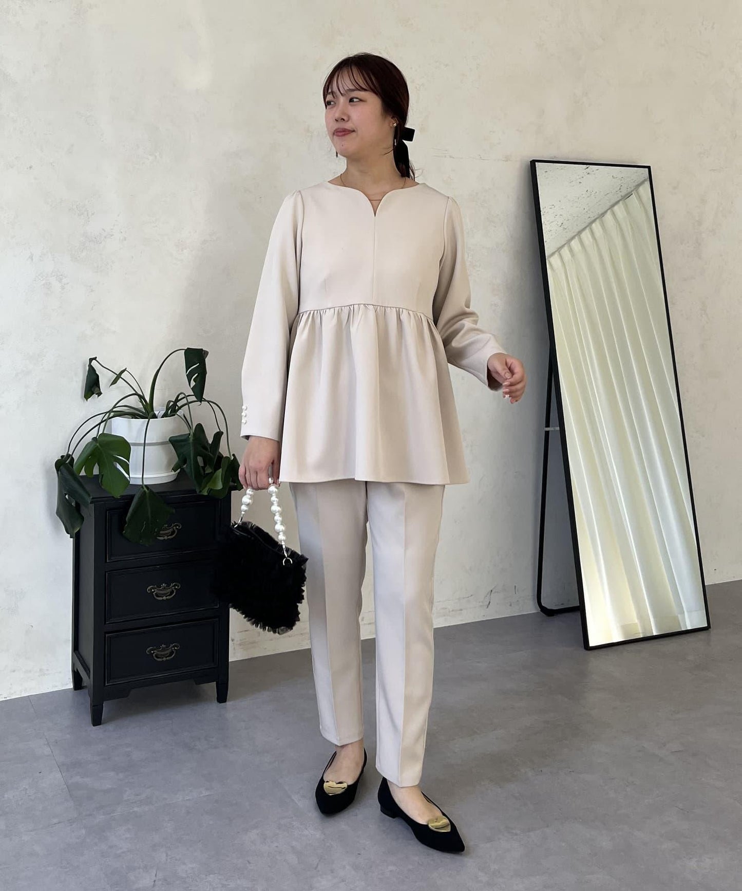 【媽媽監修!禮服系列】修身錐形褲