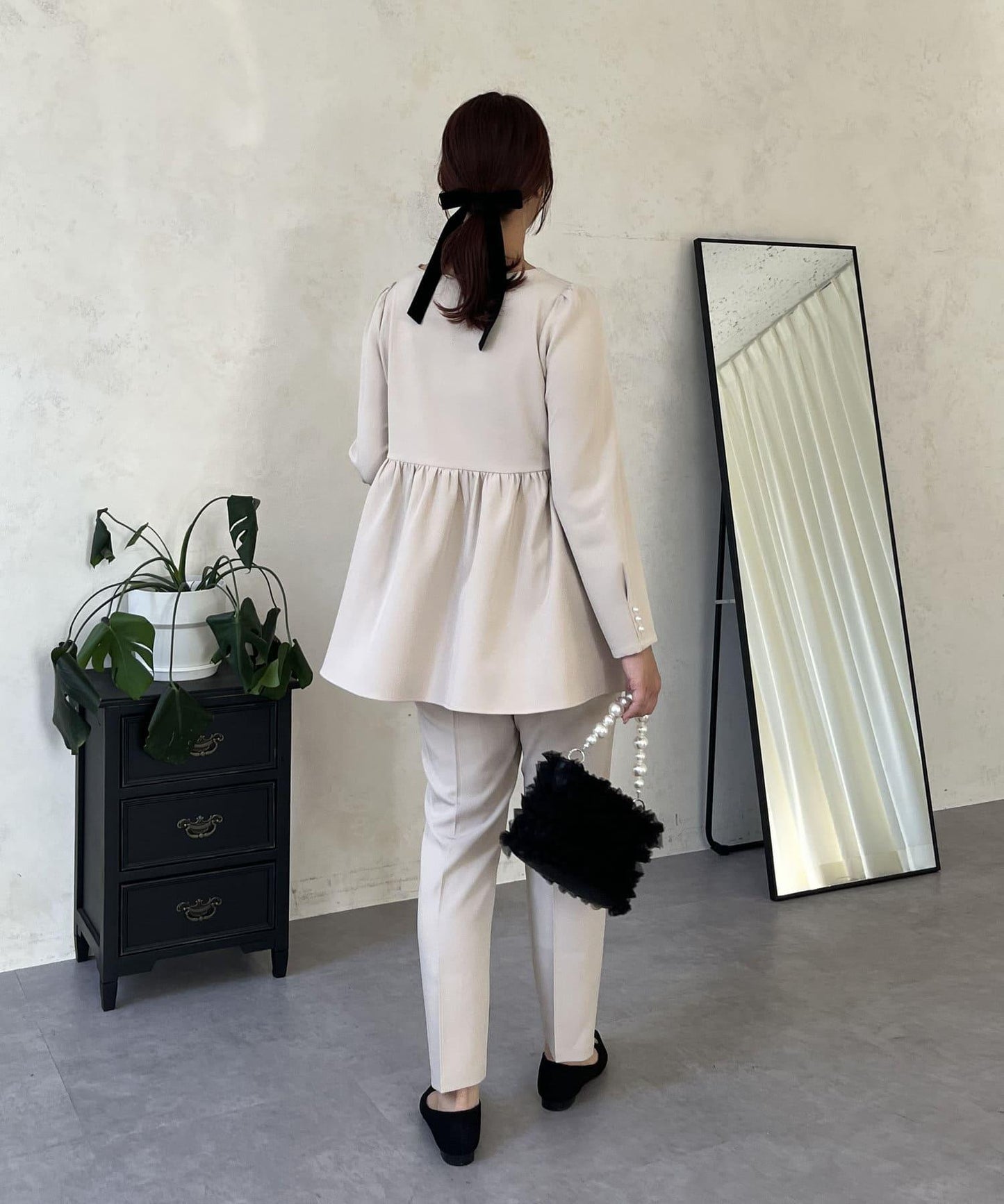 【媽媽監修!禮服系列】修身錐形褲
