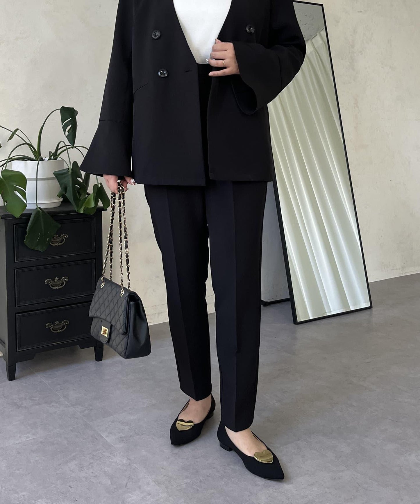 【媽媽監修!禮服系列】修身錐形褲