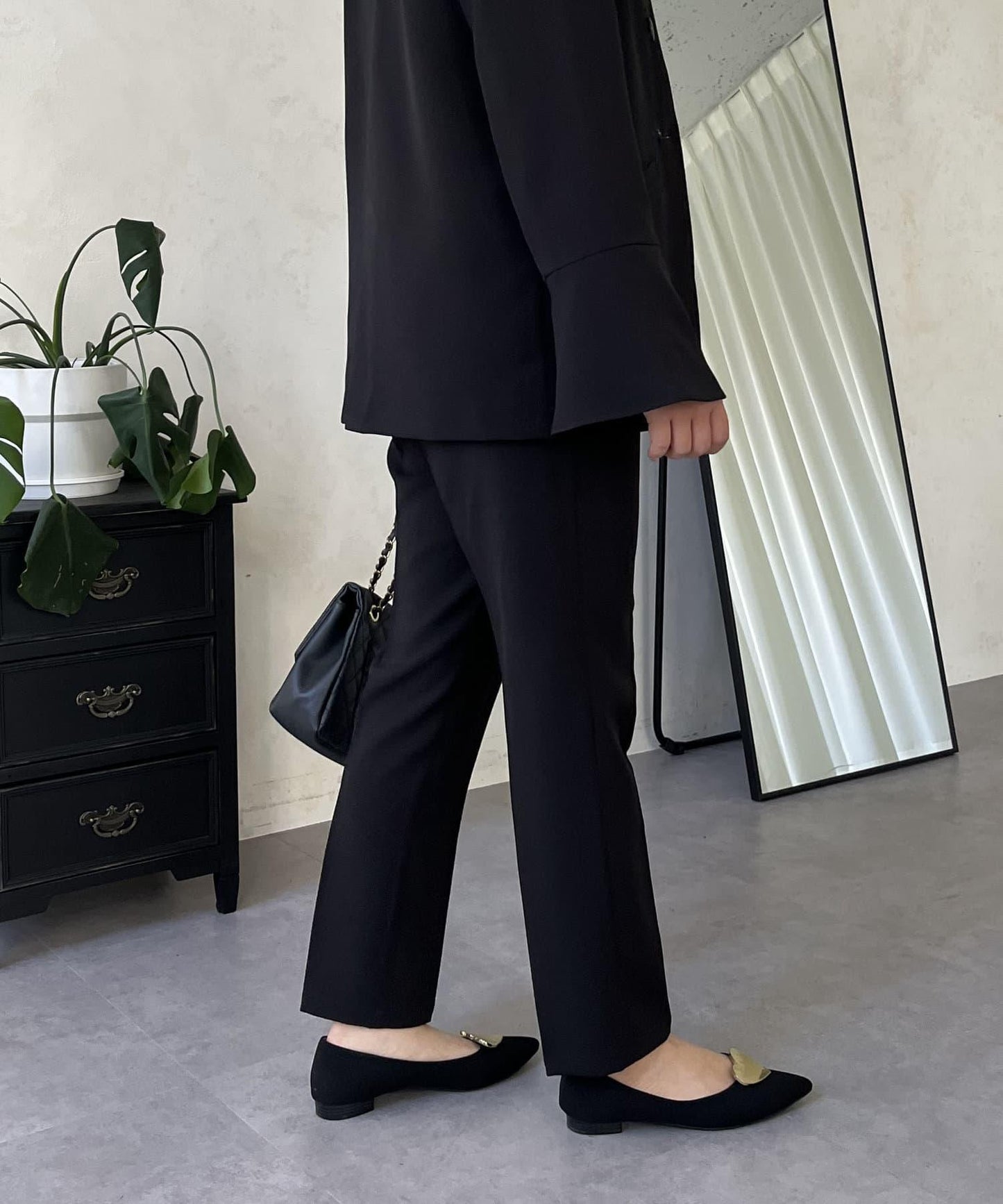 【媽媽監修!禮服系列】修身錐形褲