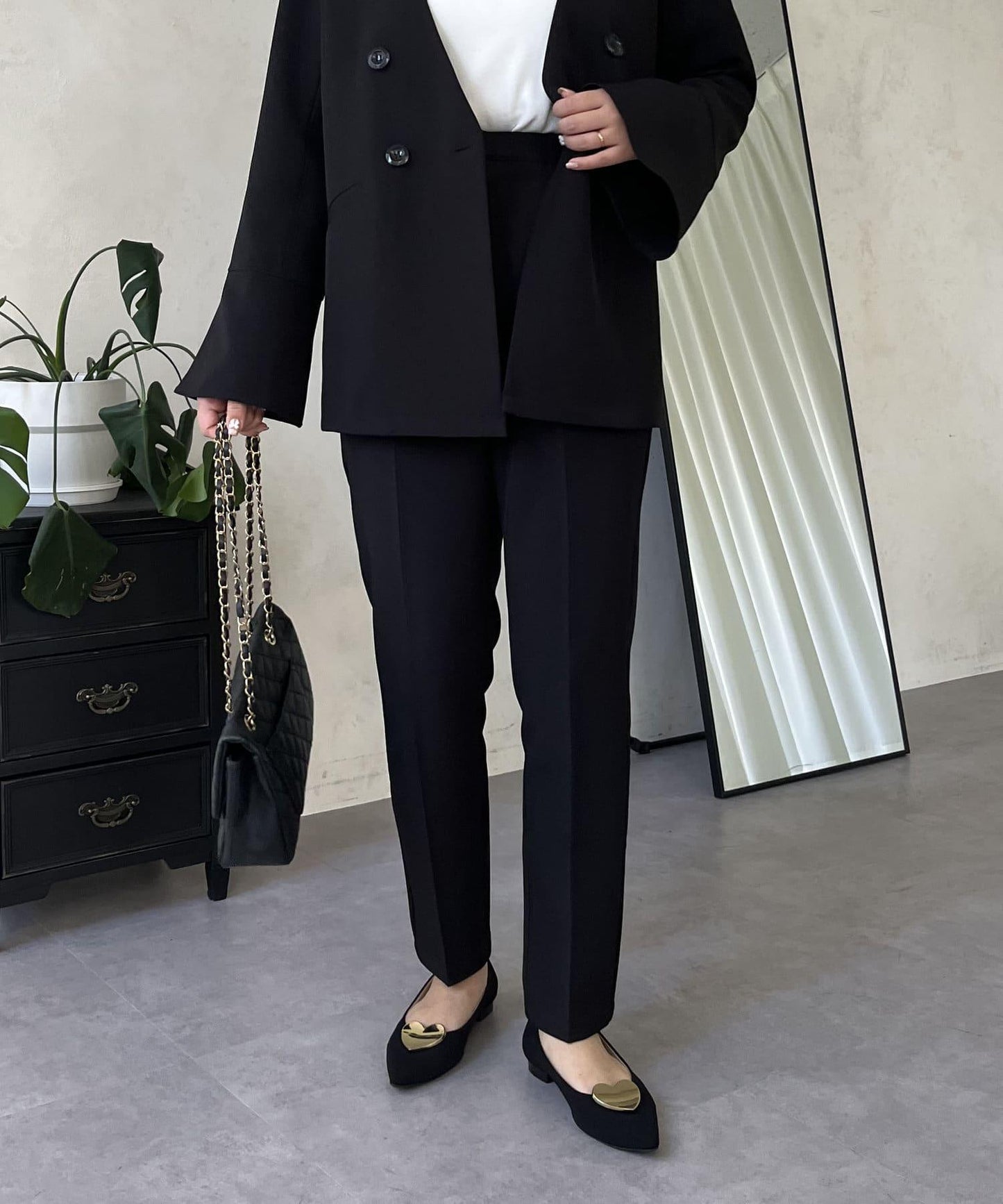 【媽媽監修!禮服系列】修身錐形褲