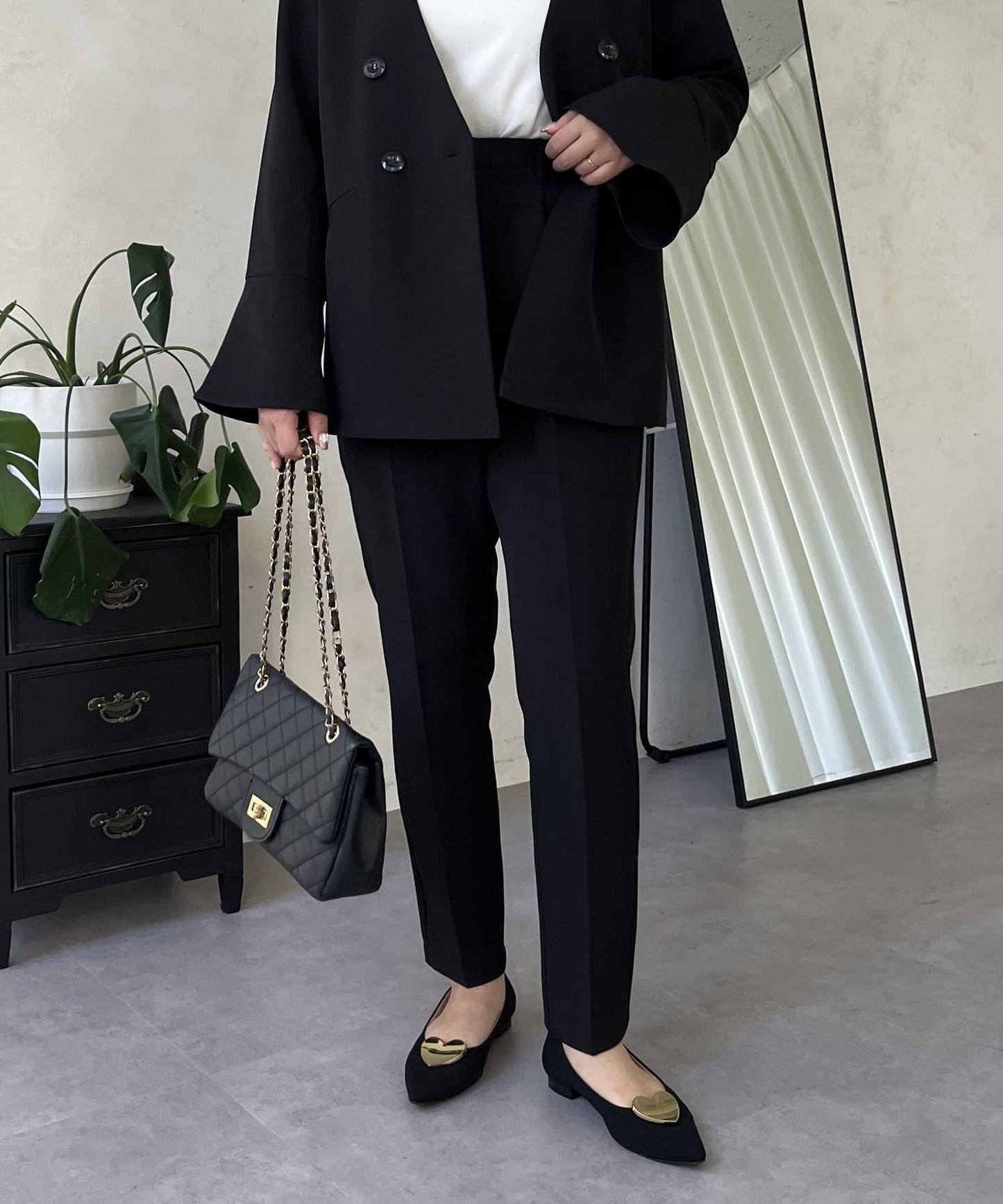 【媽媽監修!禮服系列】修身錐形褲