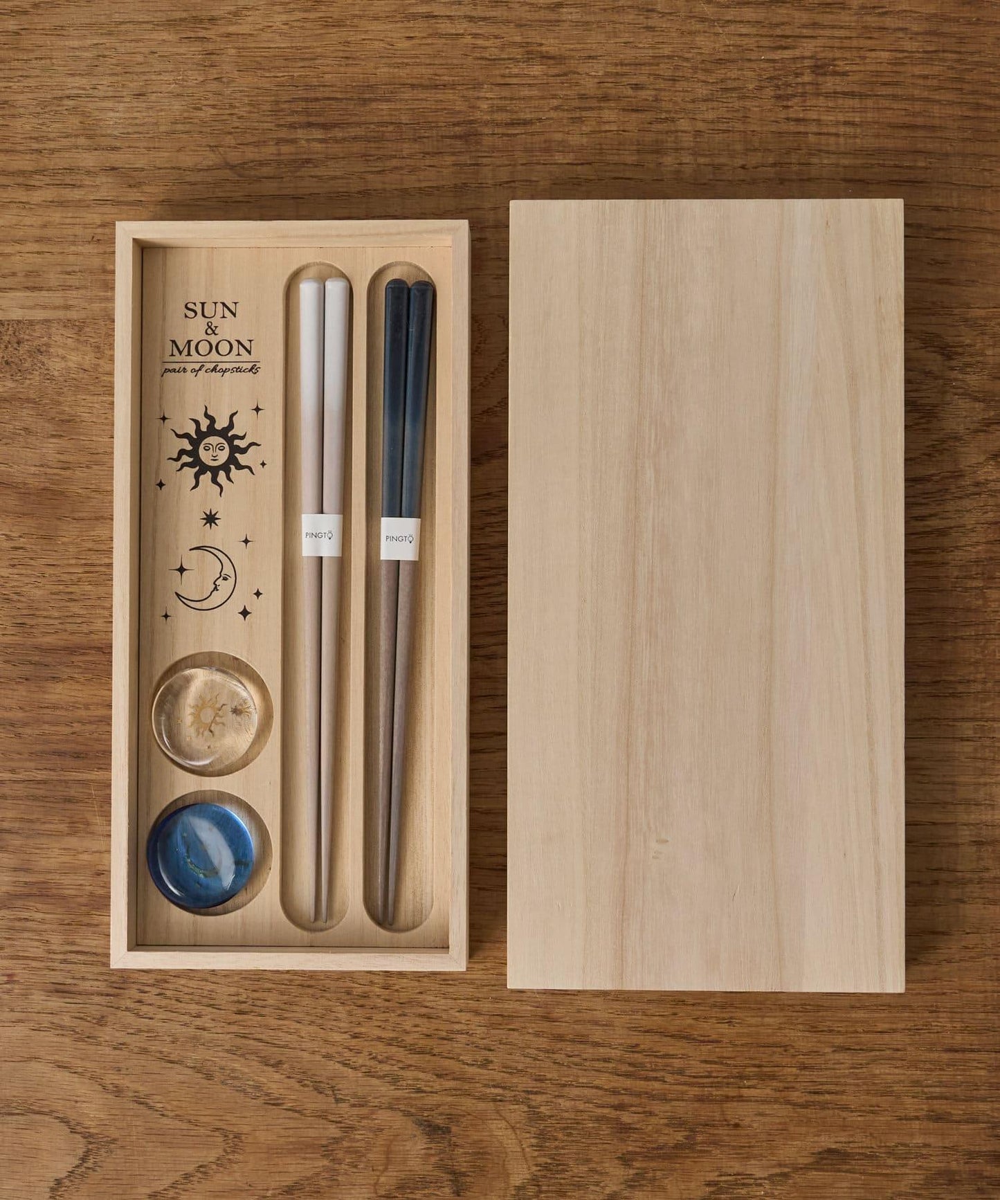 SUN&MOON 情侶筷子&筷子架套裝