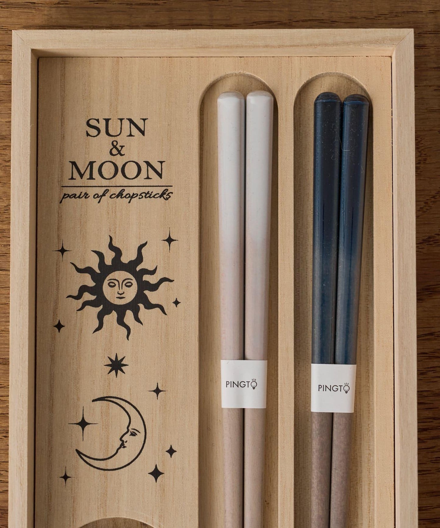 SUN&MOON 情侶筷子&筷子架套裝
