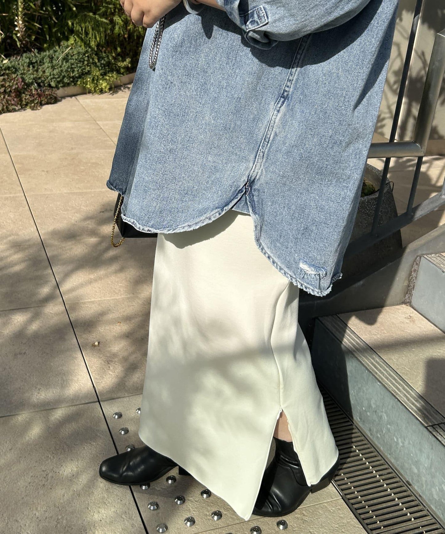 【L尺寸也登場!】平紋拉鍊緊身裙