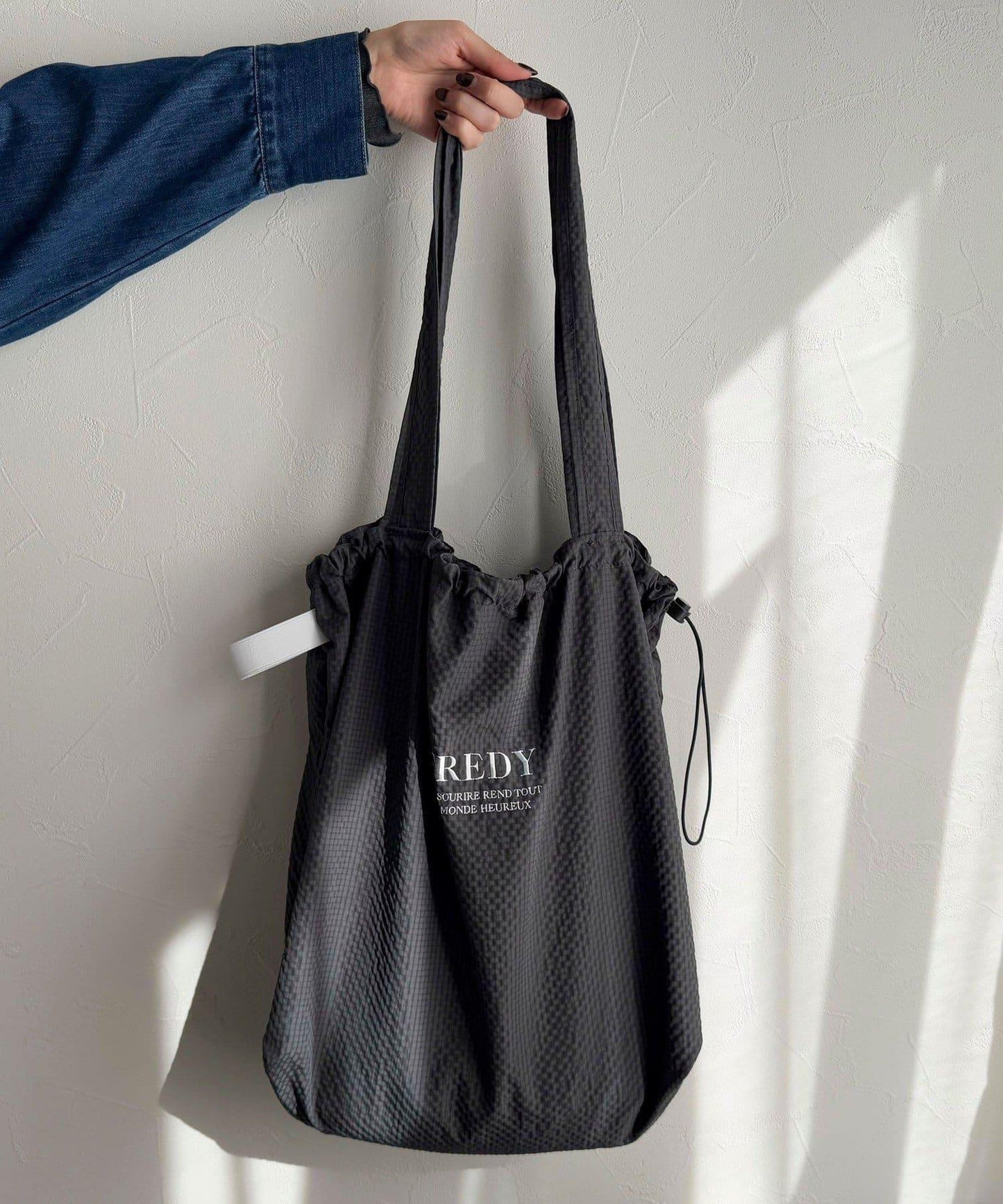 防水足球格子刺繡手提包
