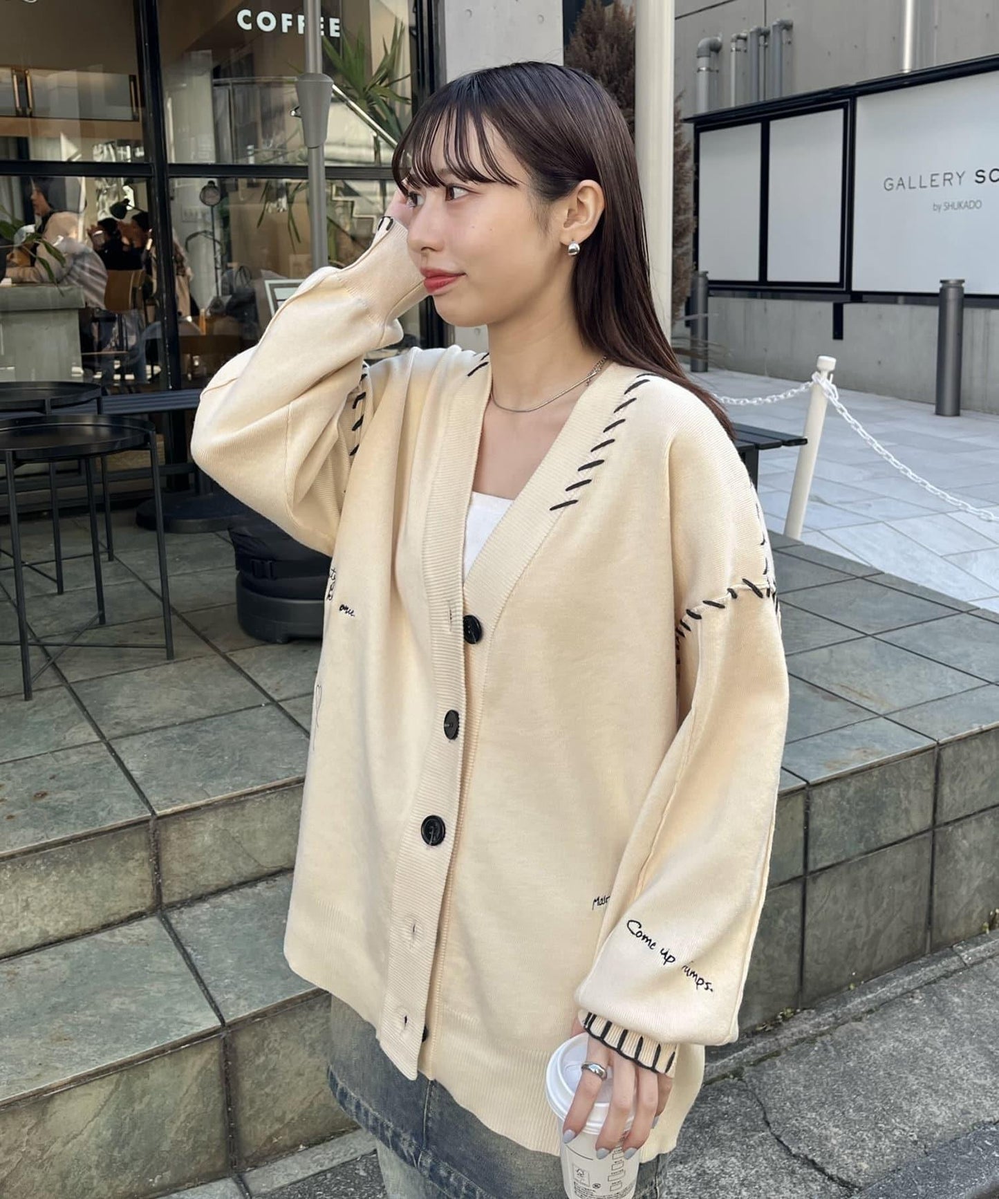 刺繡大號開衫