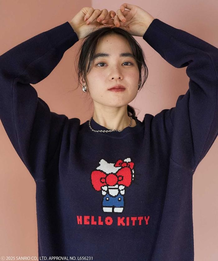 'HELLO KITTY' 提花針織衫