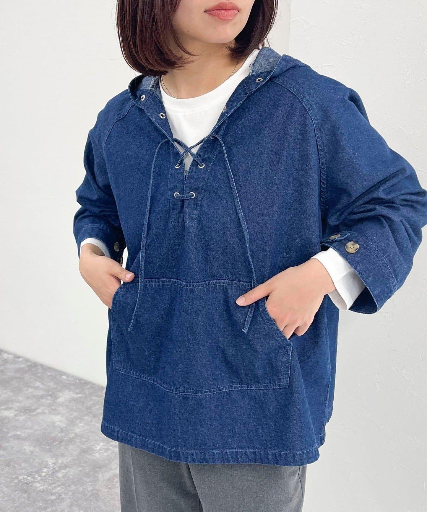 牛仔風格防風外套