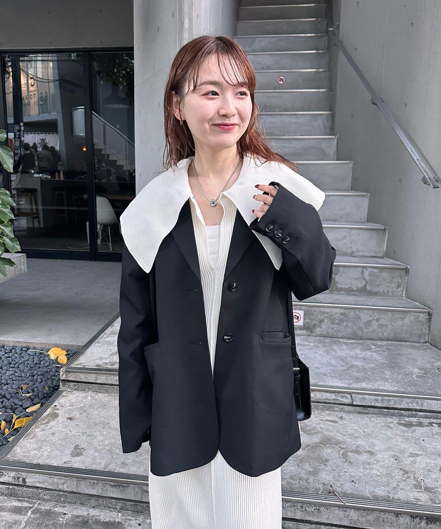 BIG彩色針織連衣裙