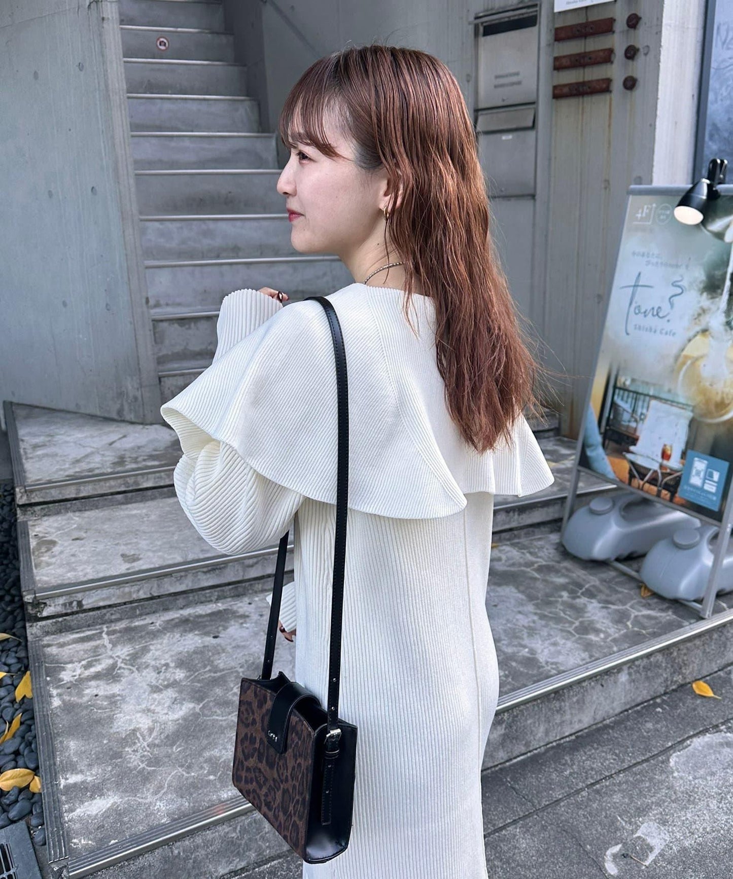 BIG彩色針織連衣裙