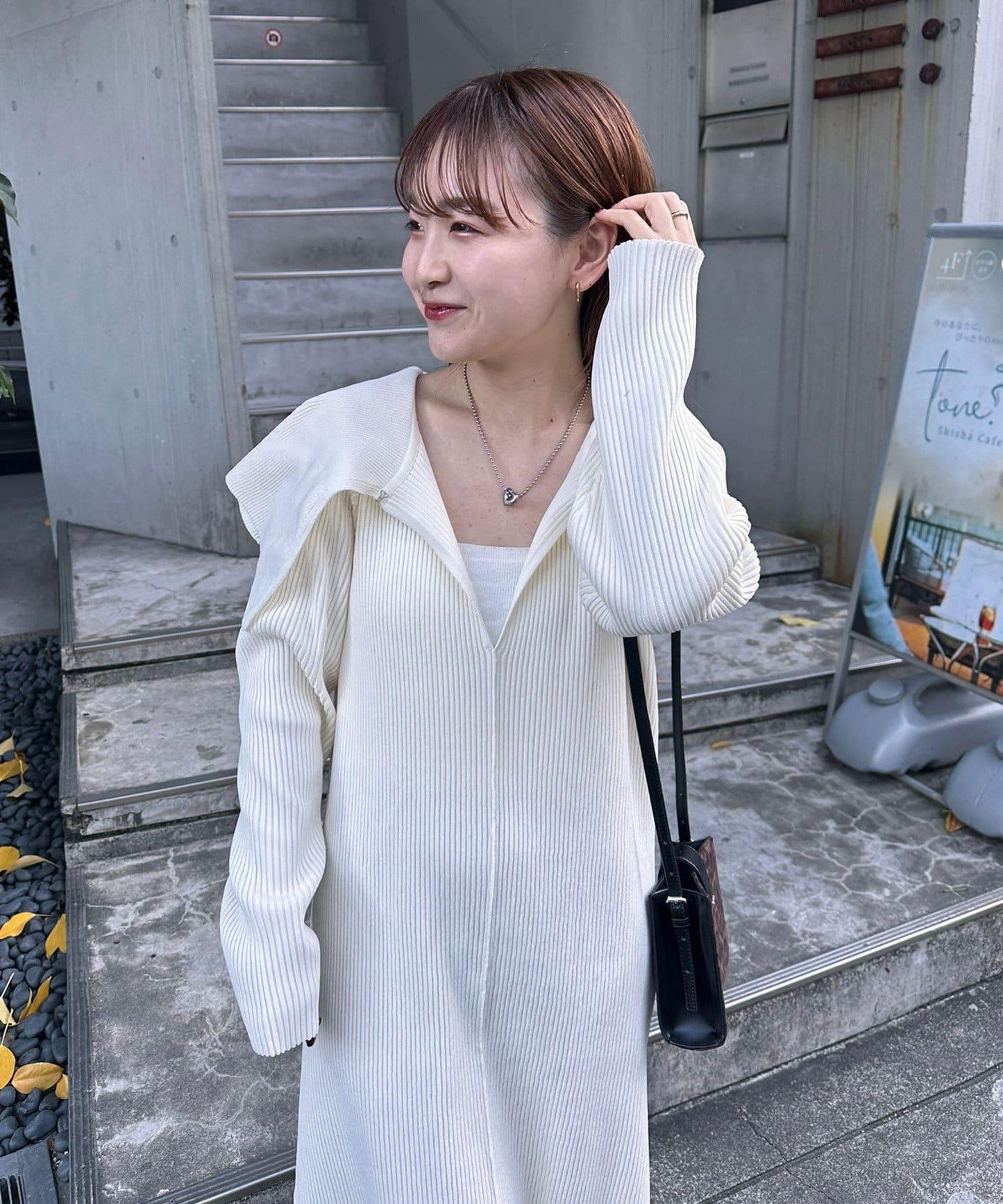 BIG彩色針織連衣裙