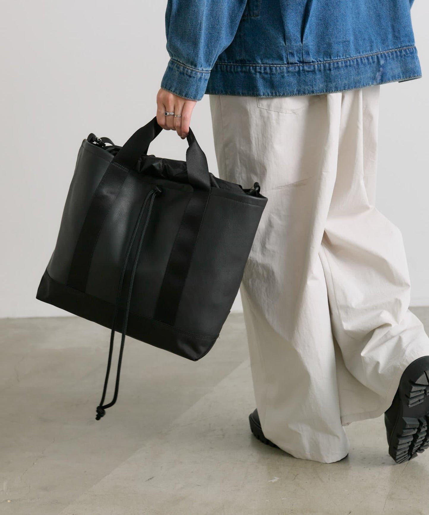 《防水/A4尺寸適用/男女通用》【麻布戶外×耳朵】大號手提包